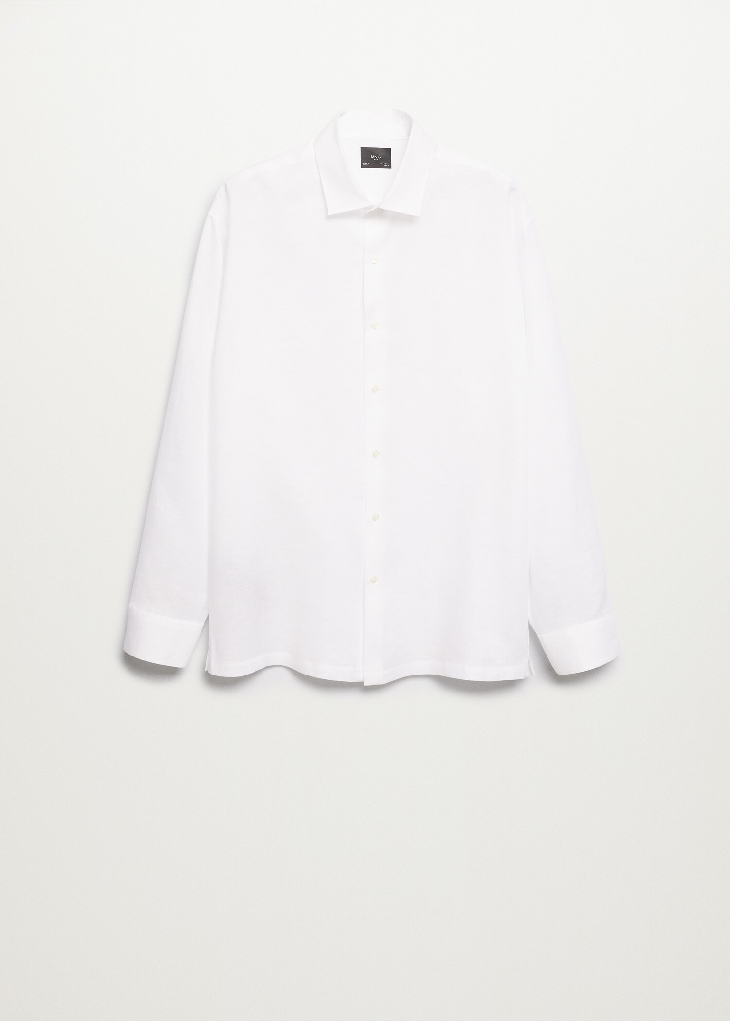 Regular-fit technical linen shirt - Article without model