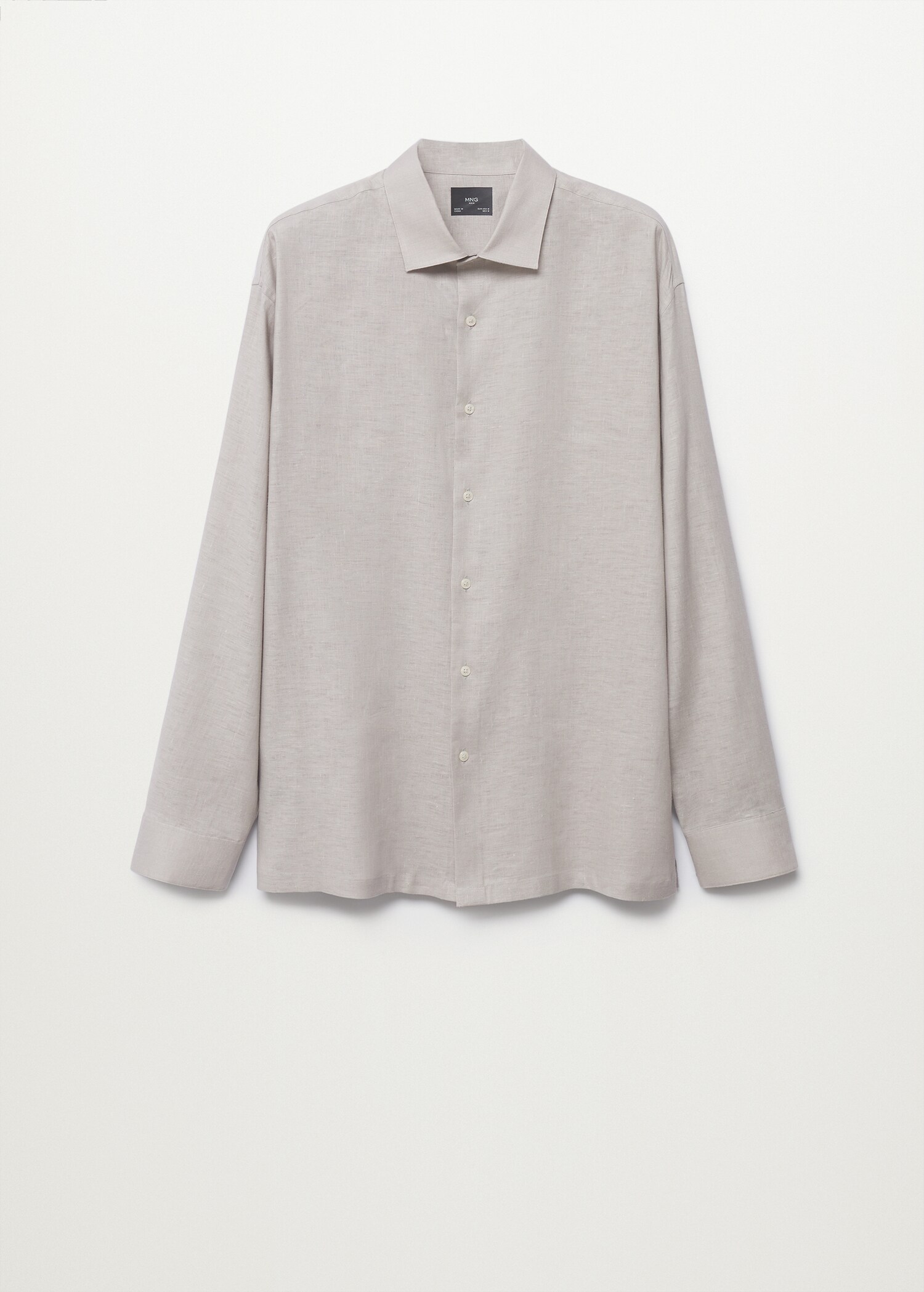 Regular-fit technical linen shirt - Article without model