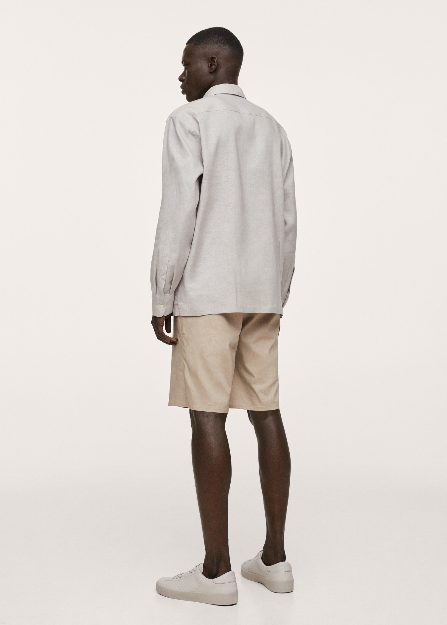 Regular-fit technical linen shirt - Details of the article 3