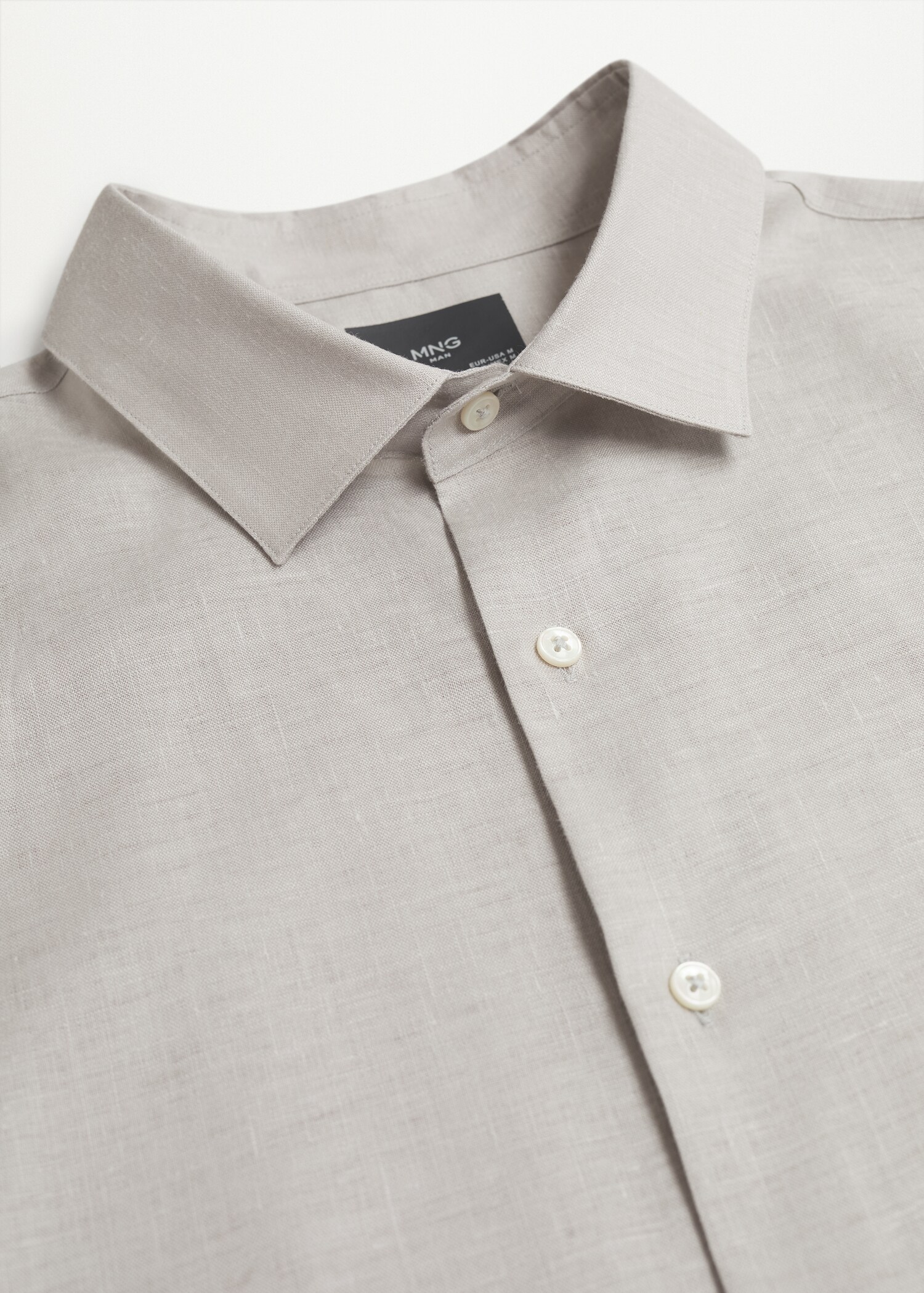Regular-fit technical linen shirt - Details of the article 8