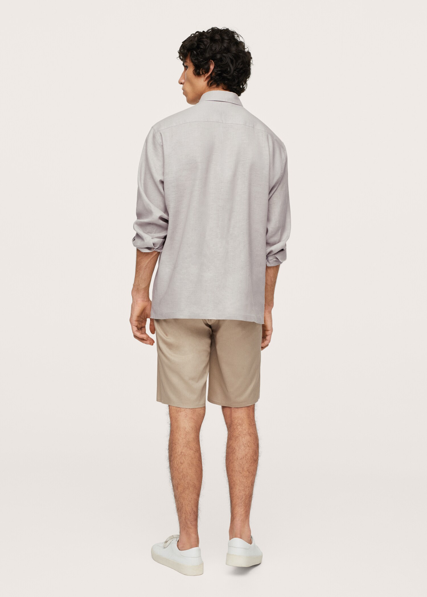 Regular-fit technical linen shirt - Reverse of the article