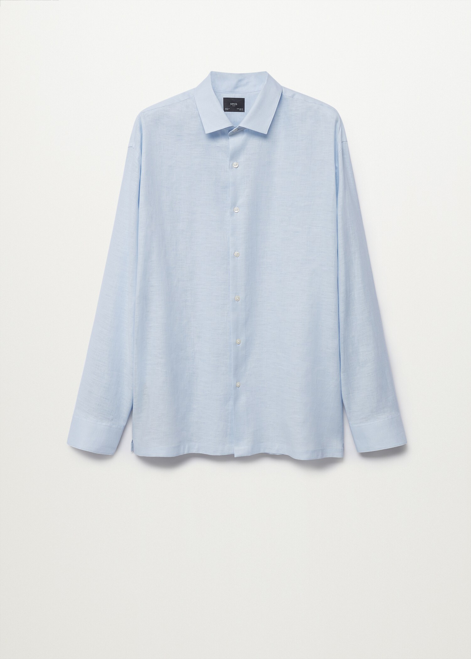 Regular-fit technical linen shirt - Article without model