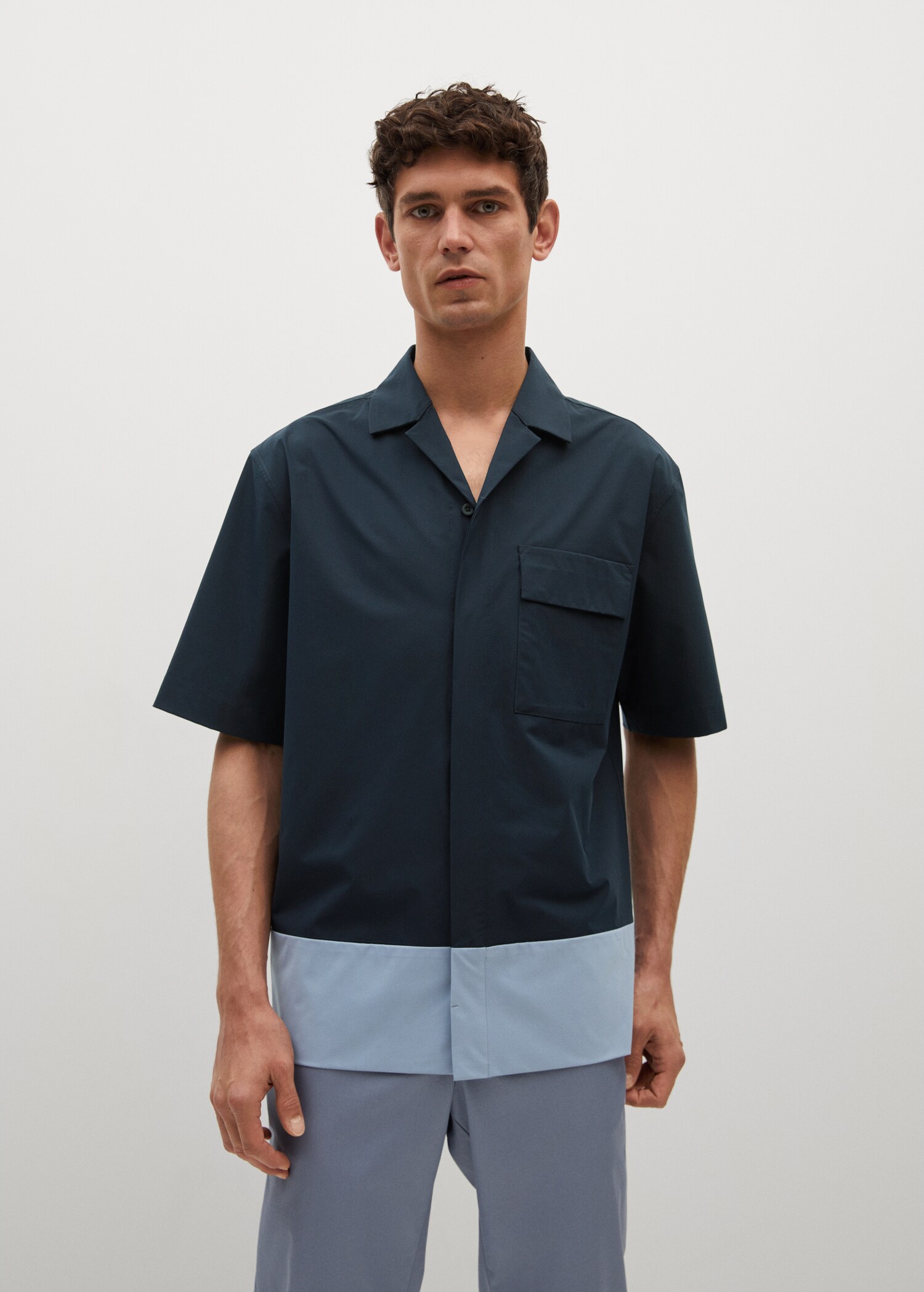Camisa transpirable color block - Plano medio