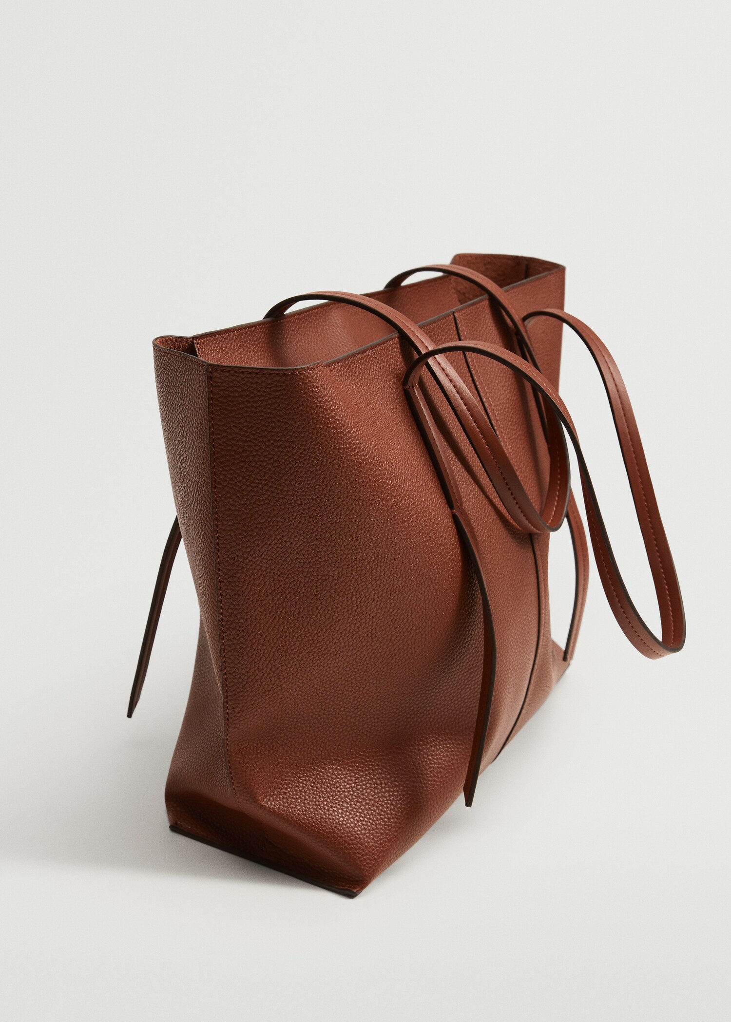 Pebbled shopper bag - Medium plane