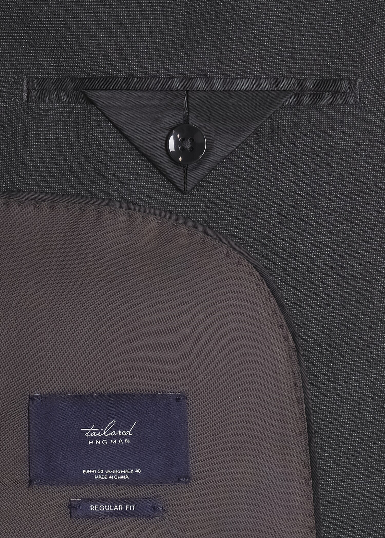 Regular fit microstructure suit blazer - Details of the article 8