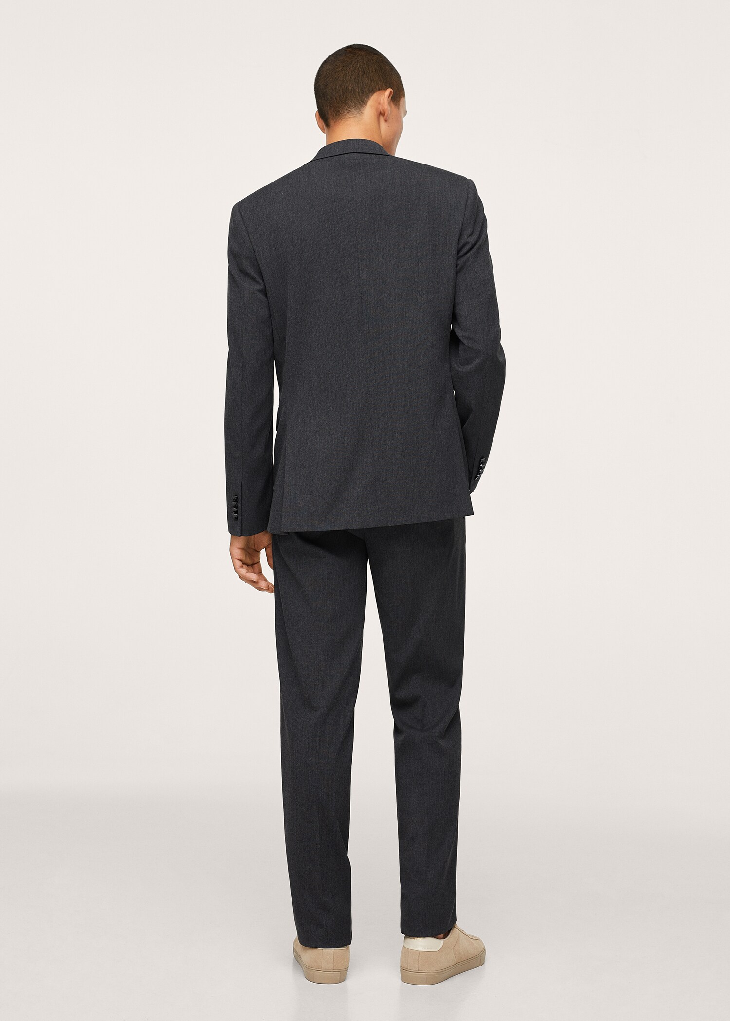 Regular fit microstructure suit blazer - Reverse of the article