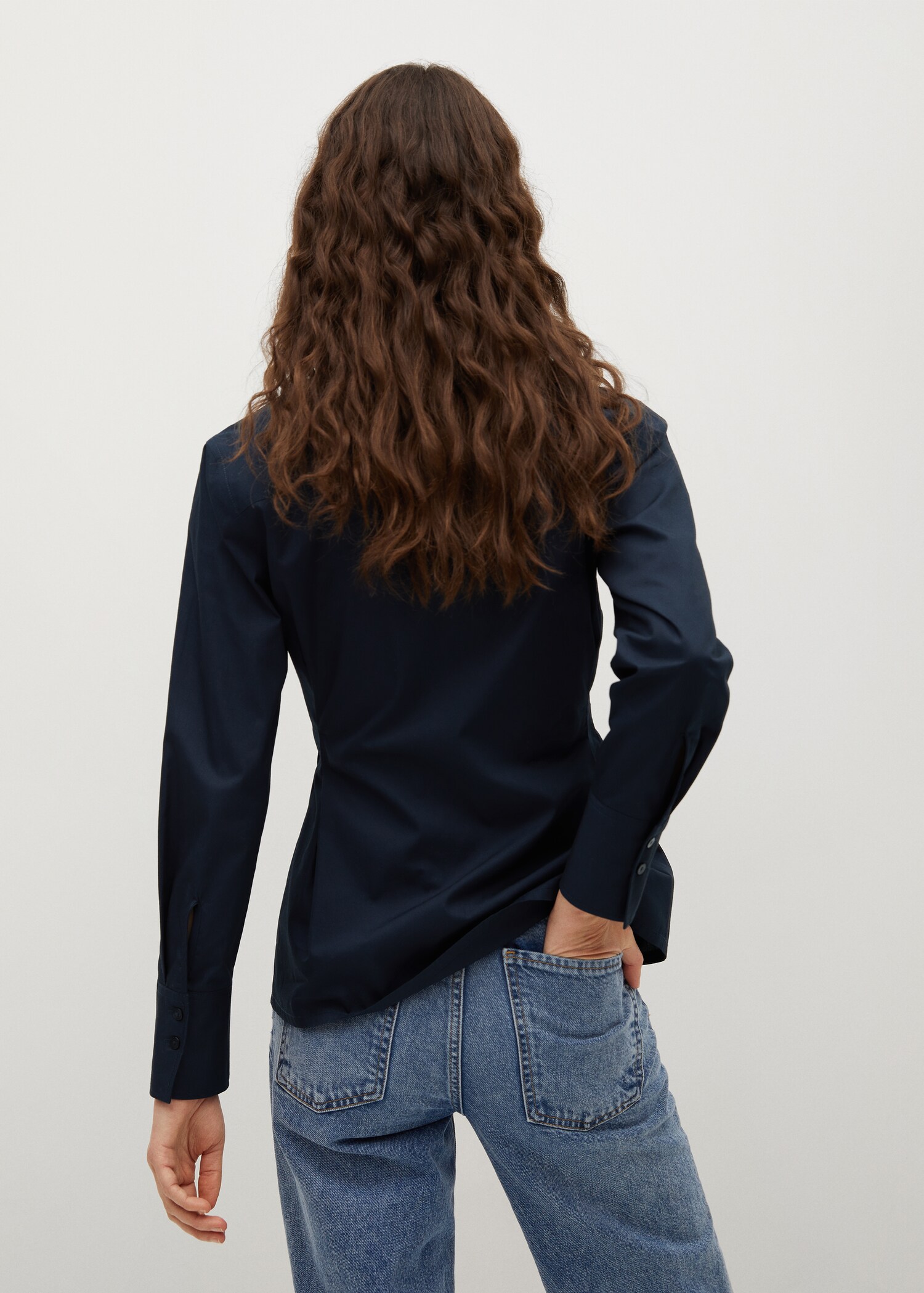 Camisa algodón pinzas - Reverso del artículo