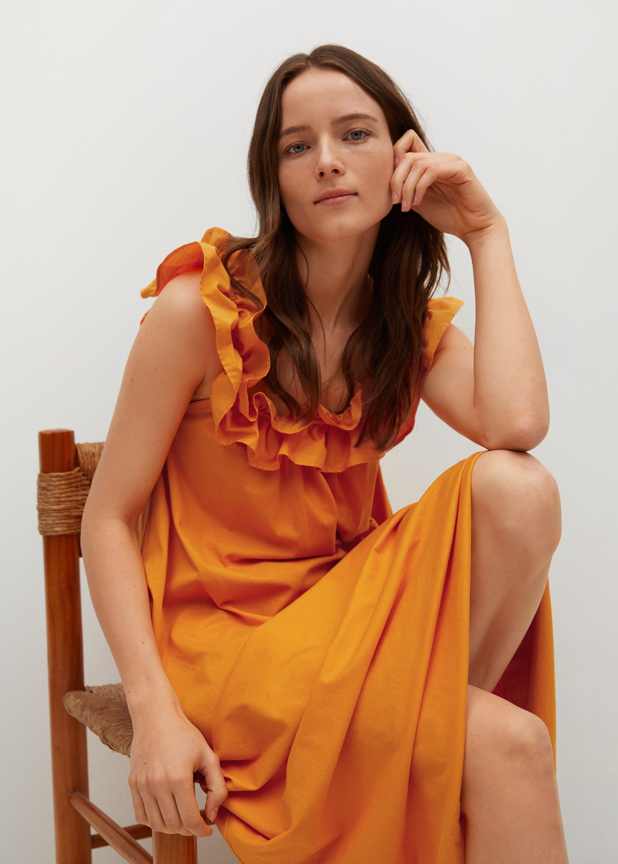 Frill cotton dress - Details of the article 2