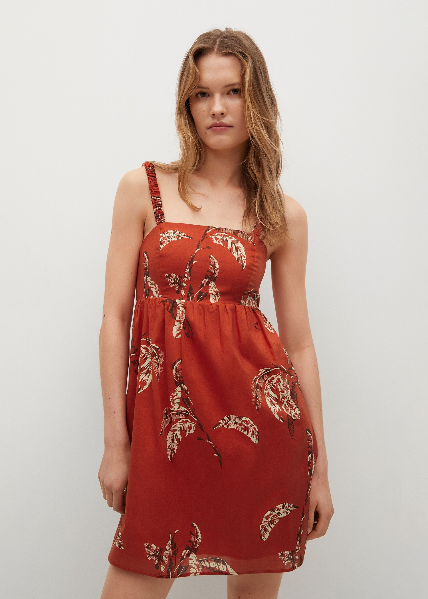Vestido algodón estampado - Plano medio