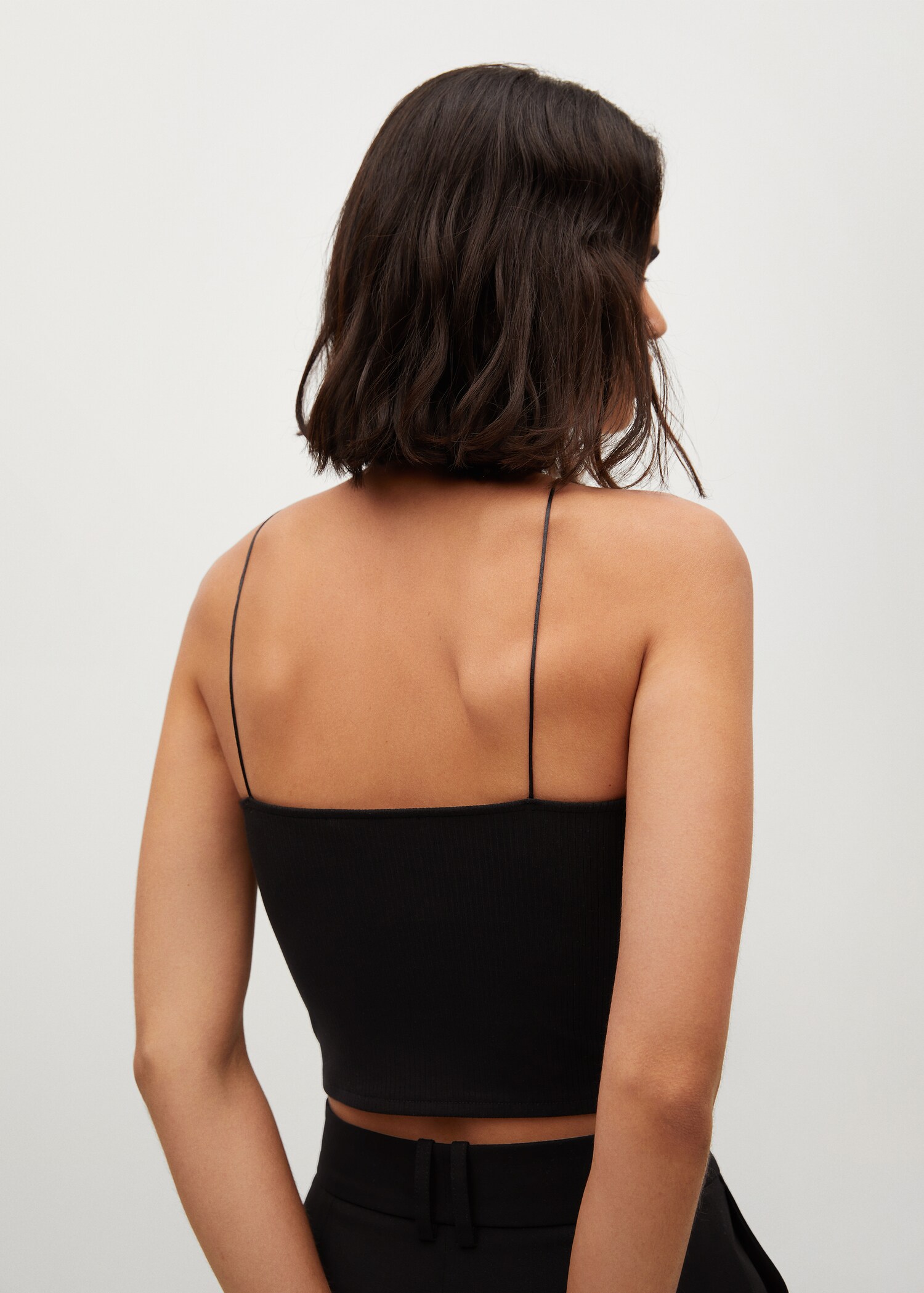 Žebrované crop top - Zadní strana zboží