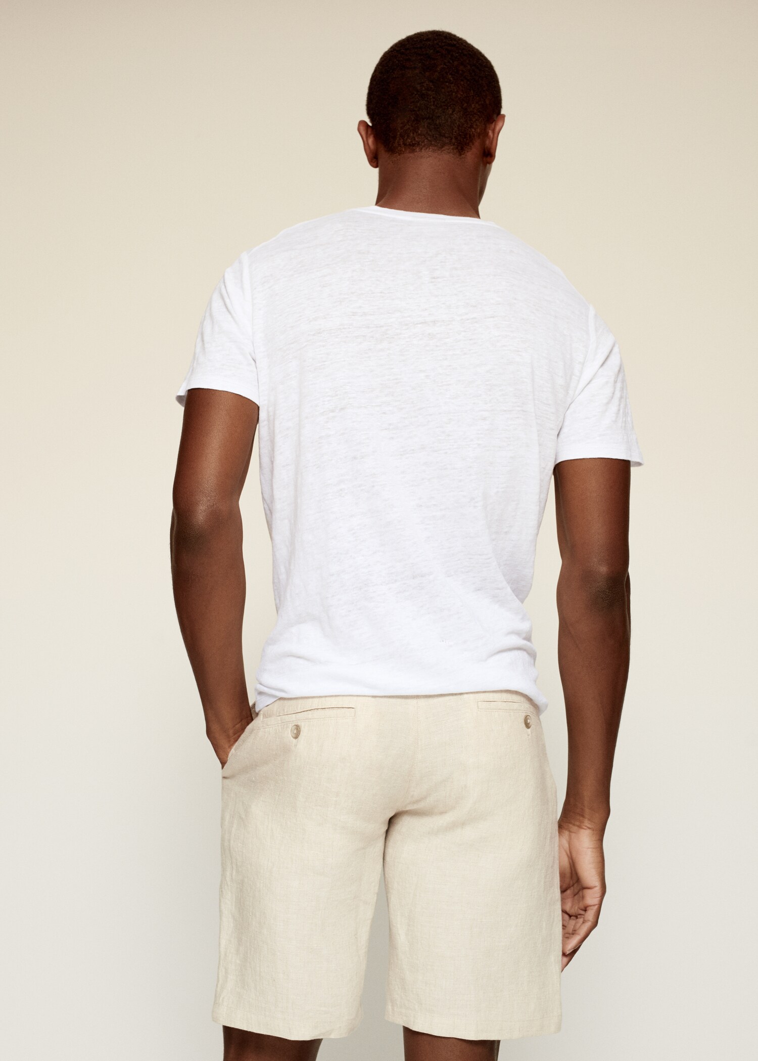 Camiseta regular fit 100% lino - Reverso del artículo