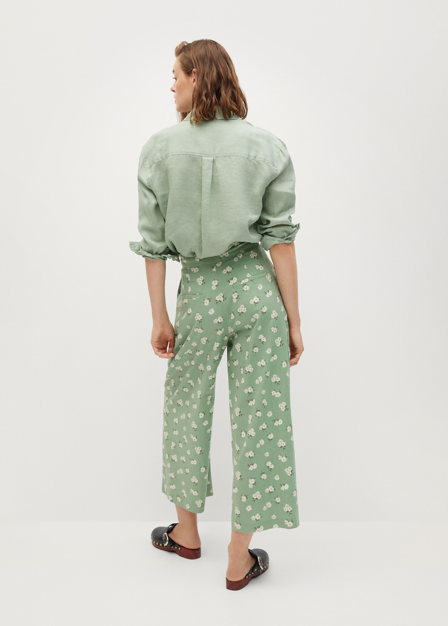 Linen-blend culotte trousers - Reverse of the article