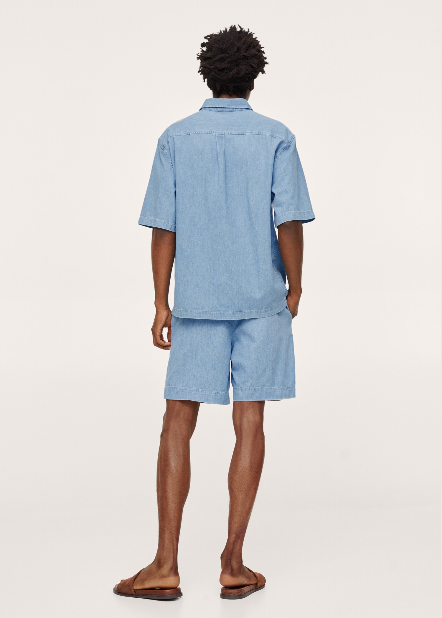 Relaxed fit denim shirt - Reverse of the article