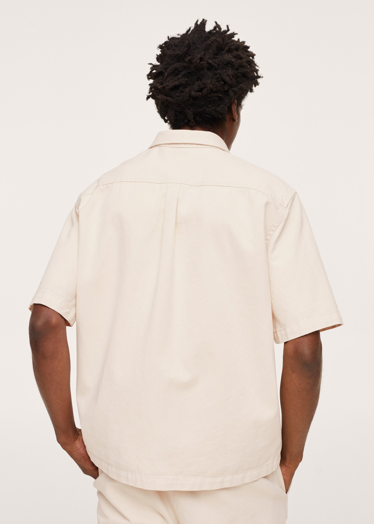 Ecru denim shirt - Details of the article 2