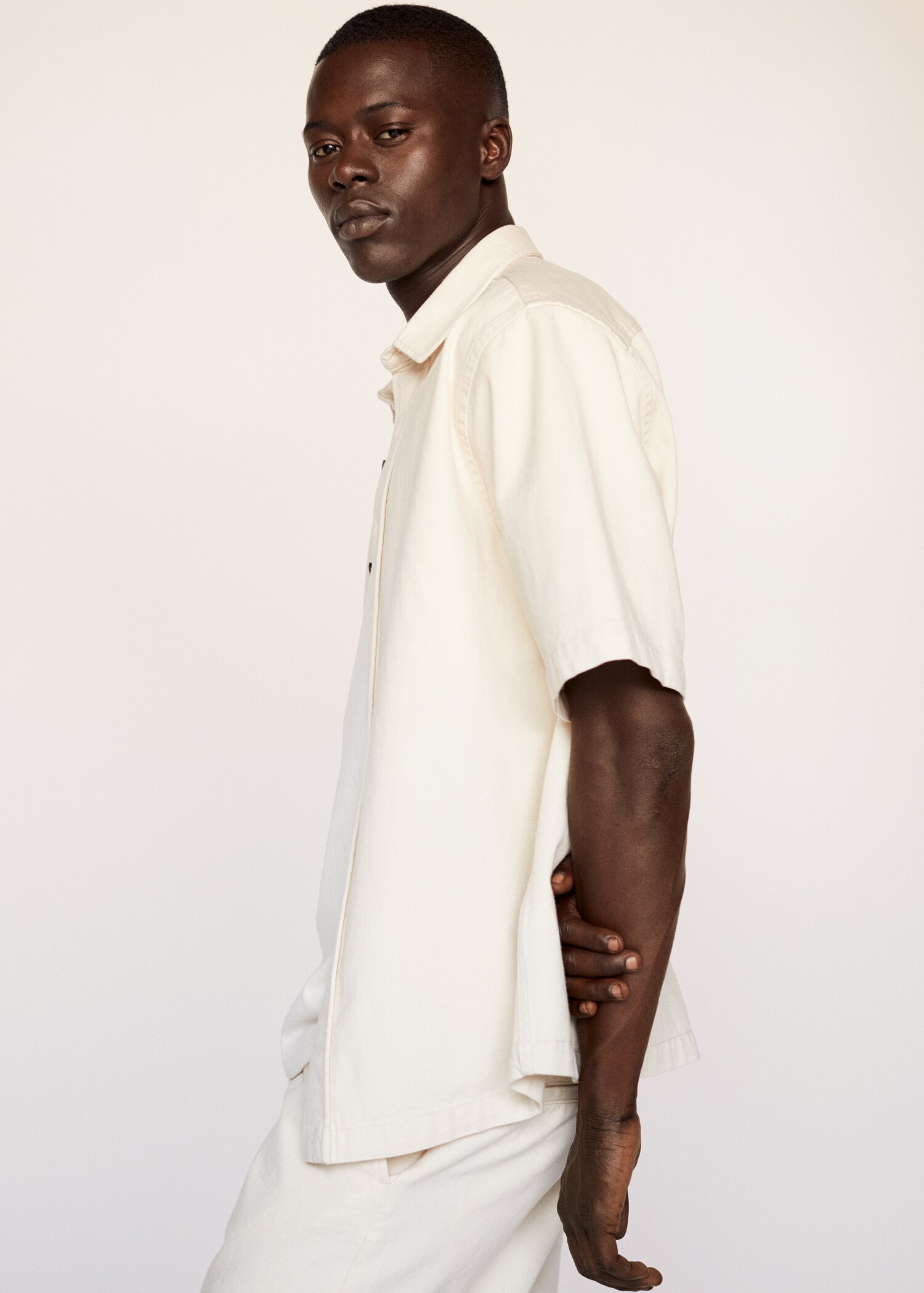 Ecru denim shirt - Details of the article 6