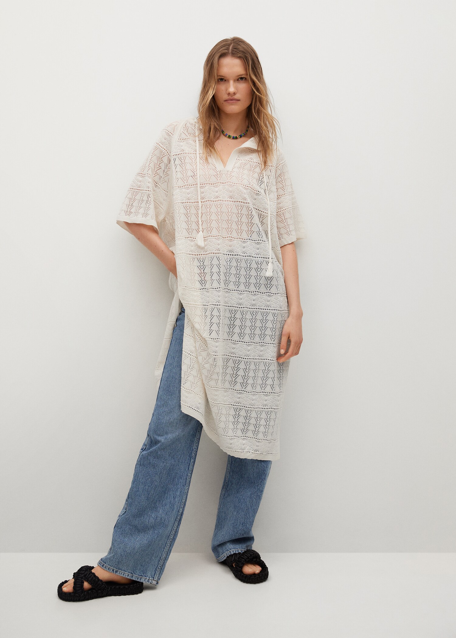 Openwork knit caftan - Details of the article 1