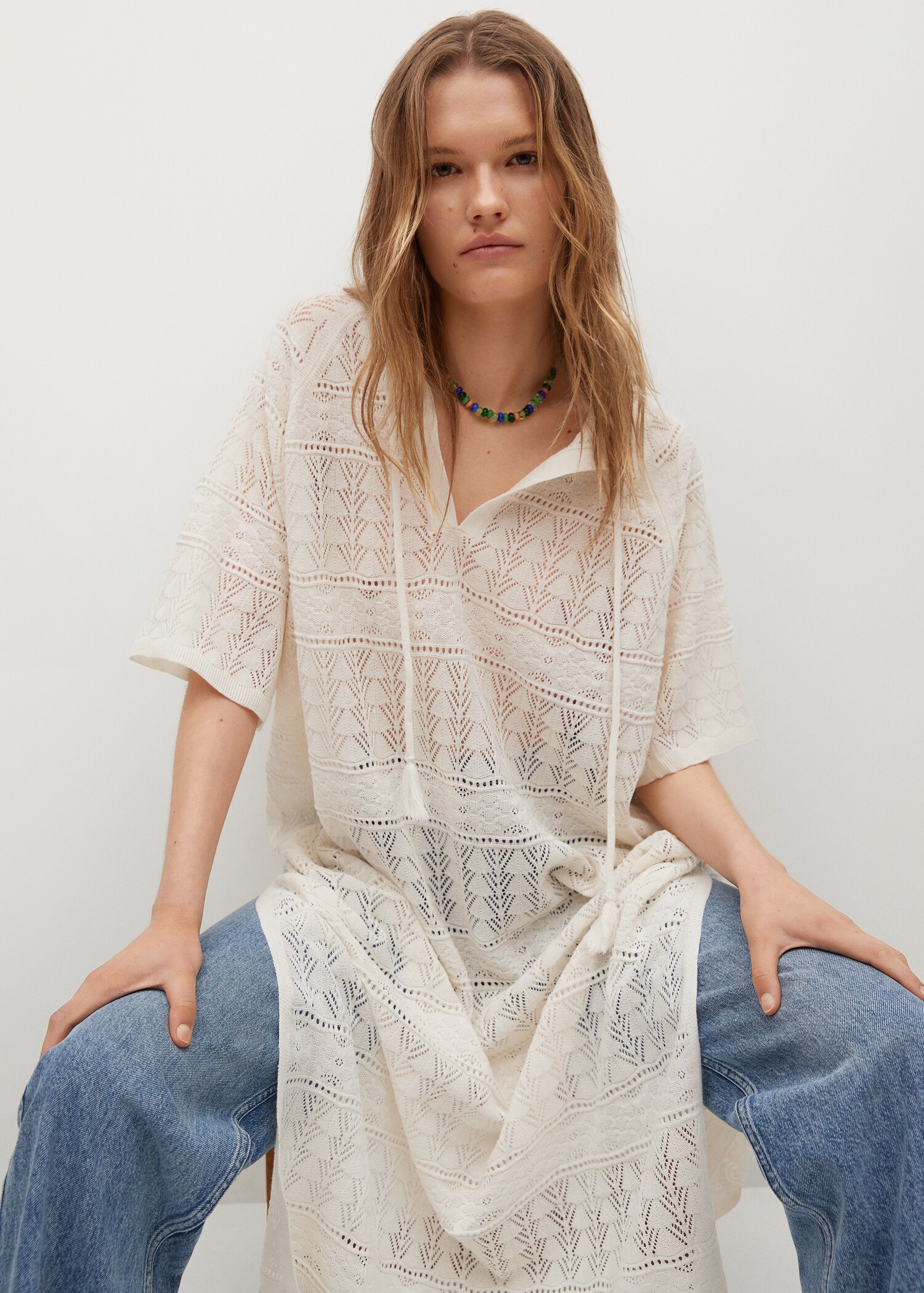 Openwork knit caftan - Details of the article 3