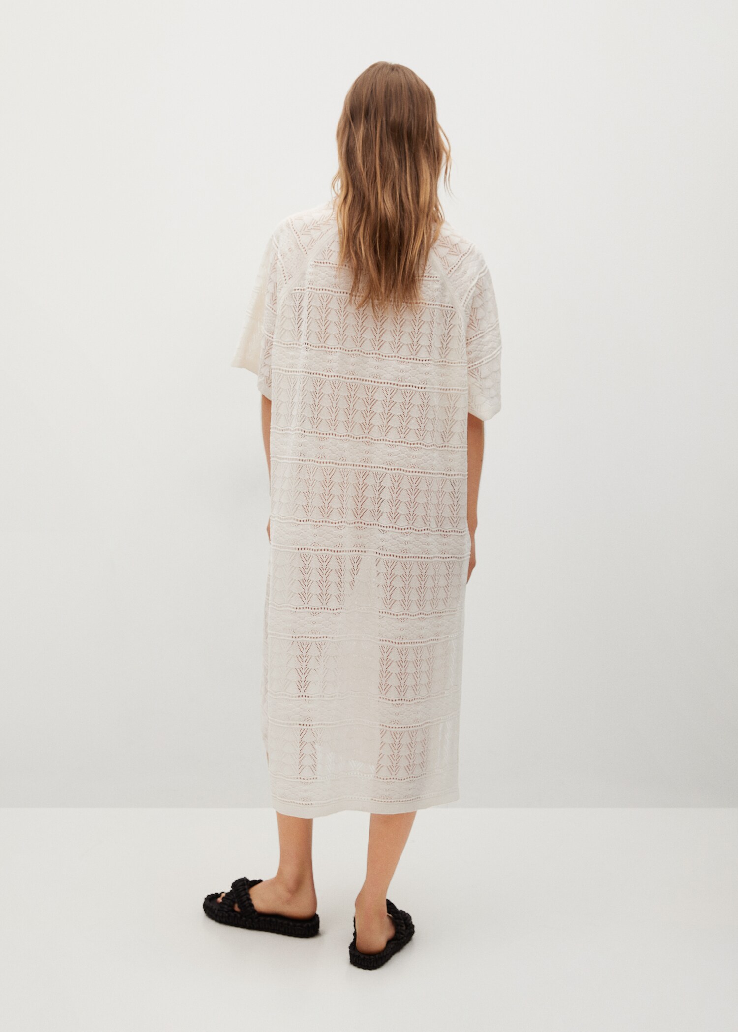 Openwork knit caftan - Reverse of the article