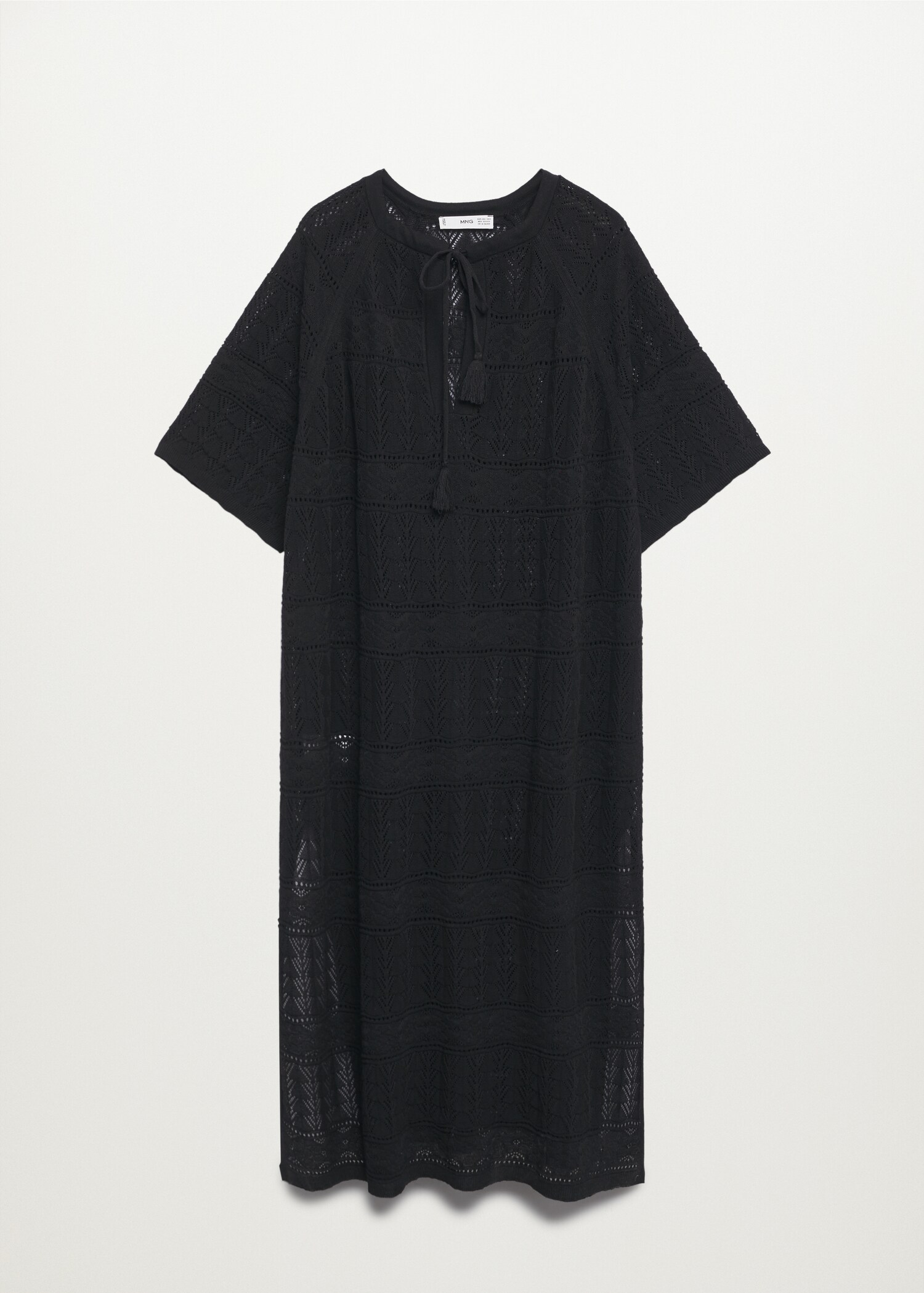 Openwork knit caftan - Article without model