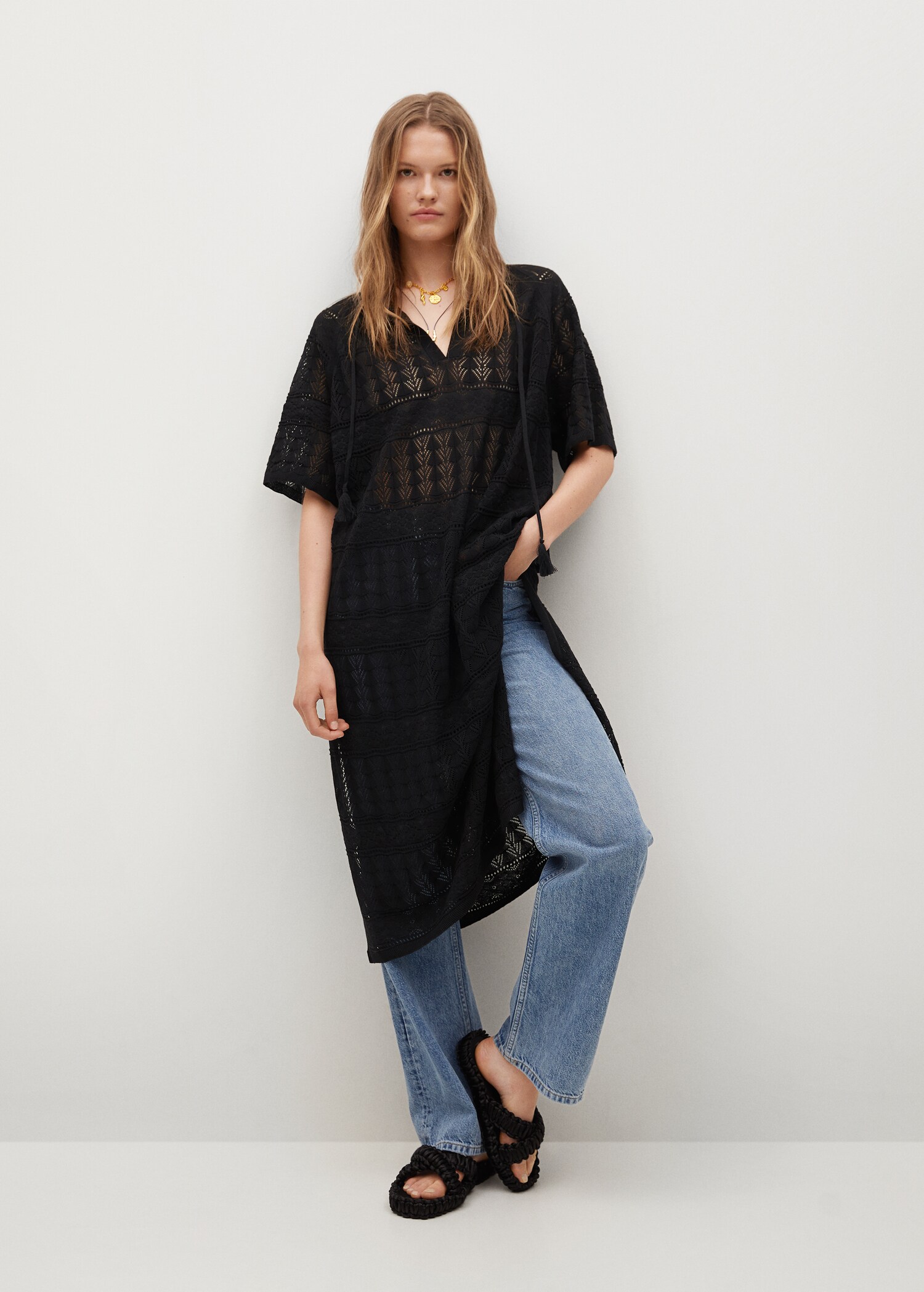 Openwork knit caftan - Details of the article 1
