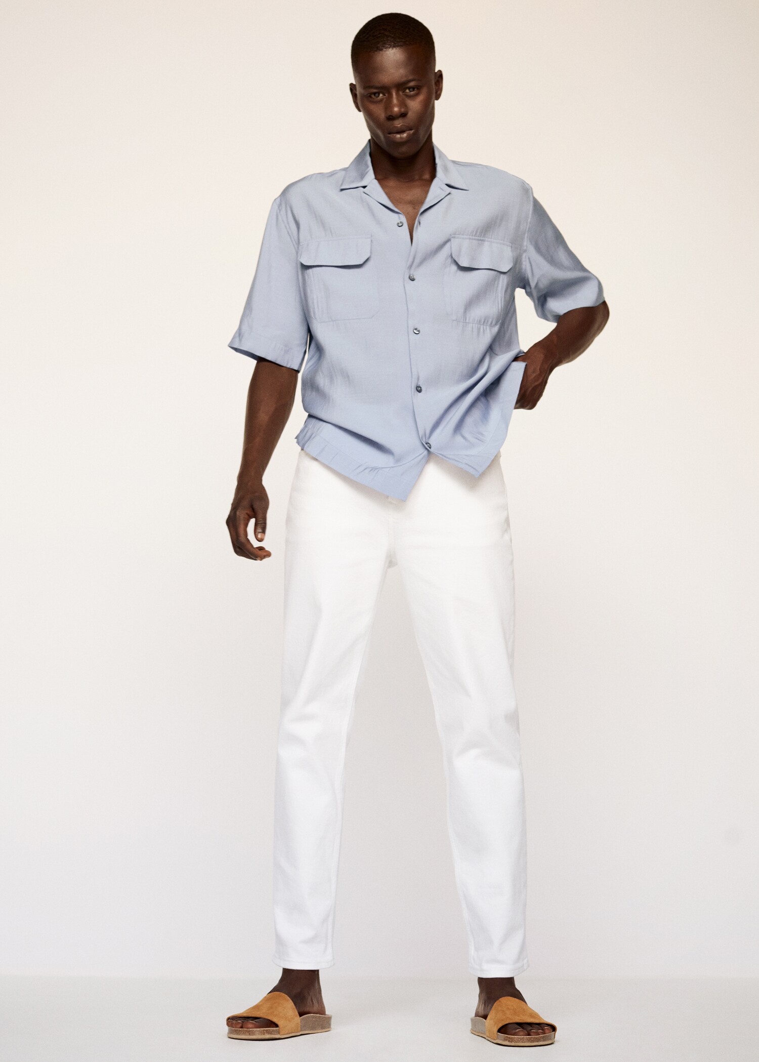 Džíny Hillary loose fit bílé - Detail zboží 6