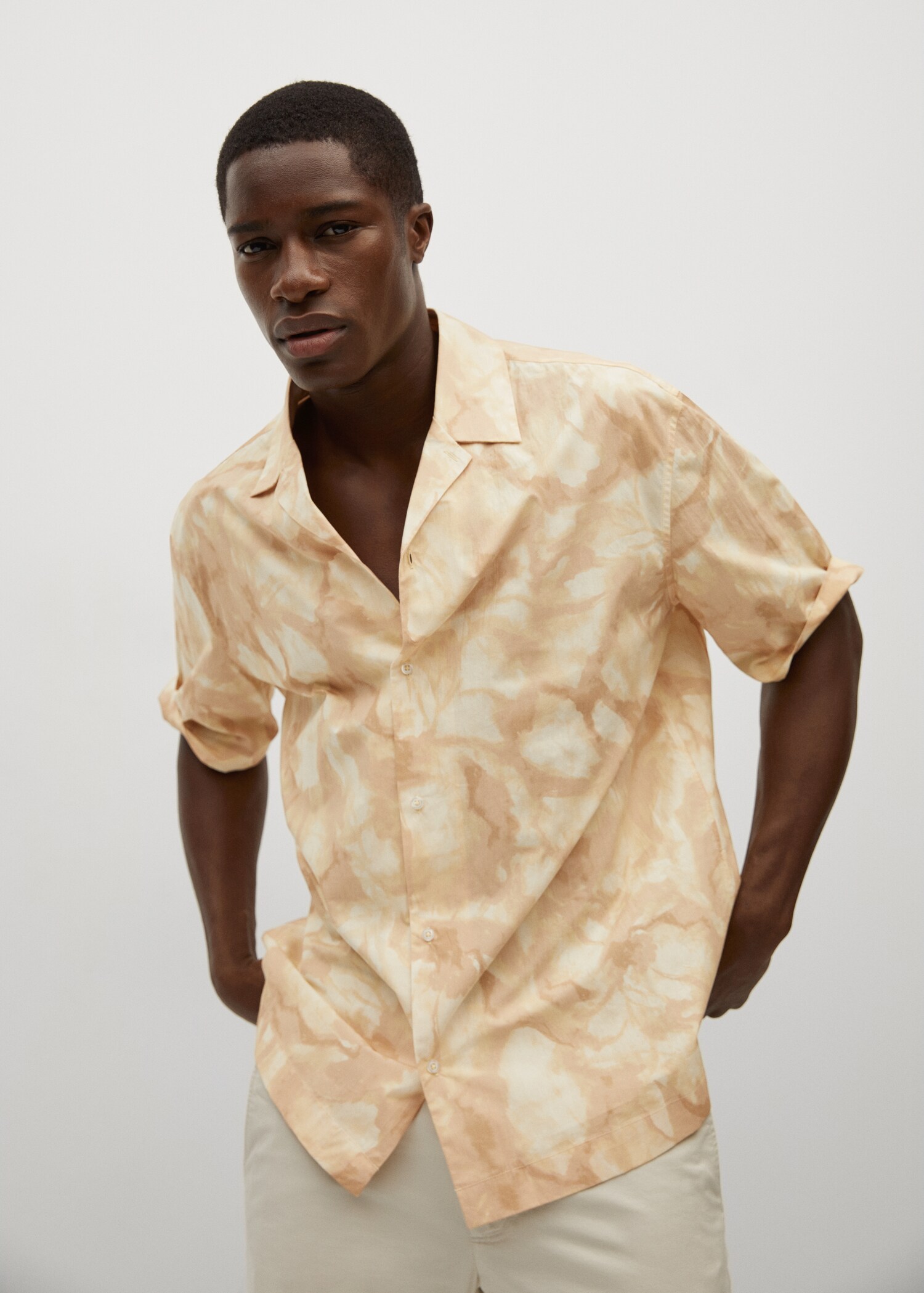 Camisa algodón estampada - Plano medio