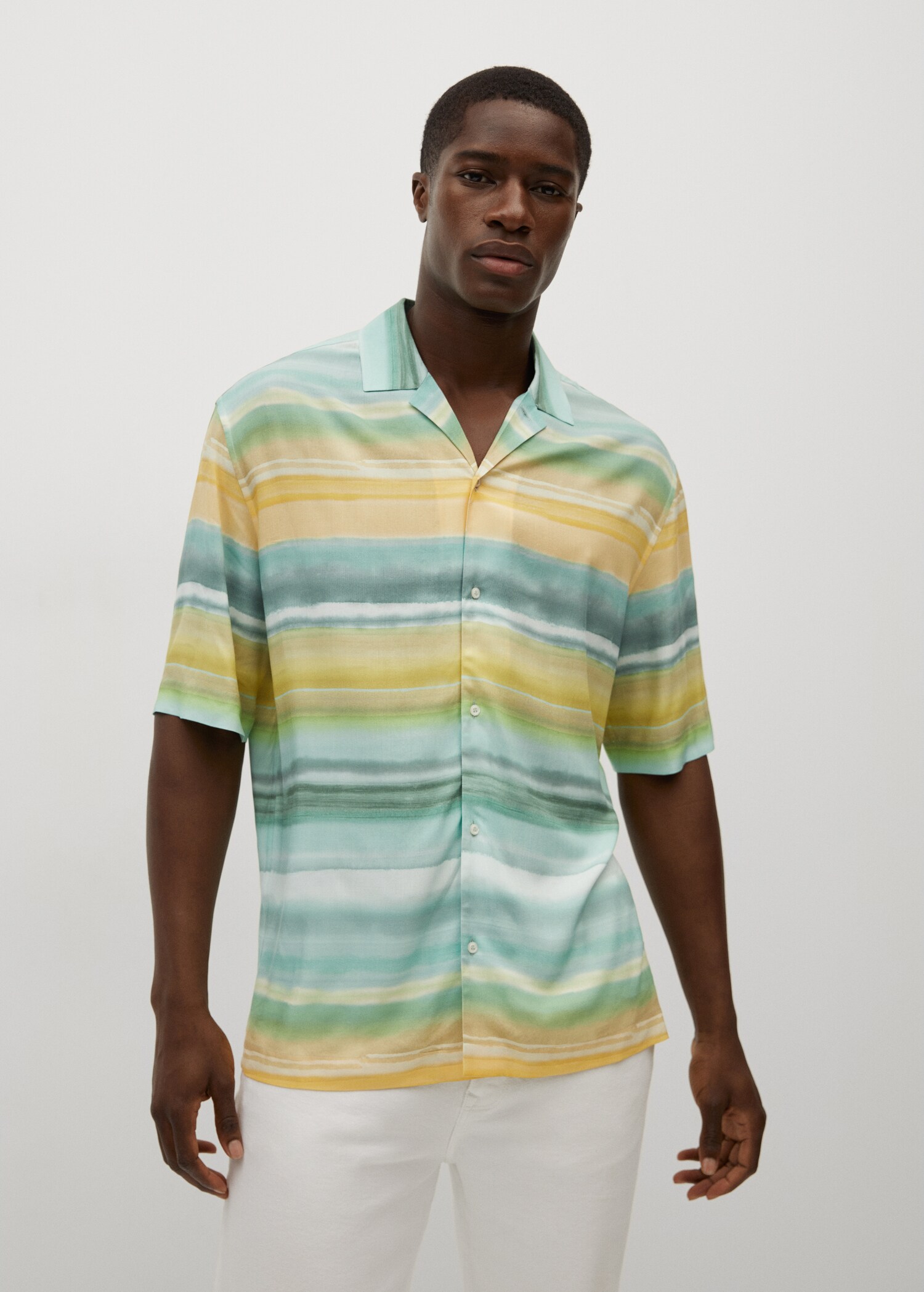 Camisa estampada fluida - Plano medio