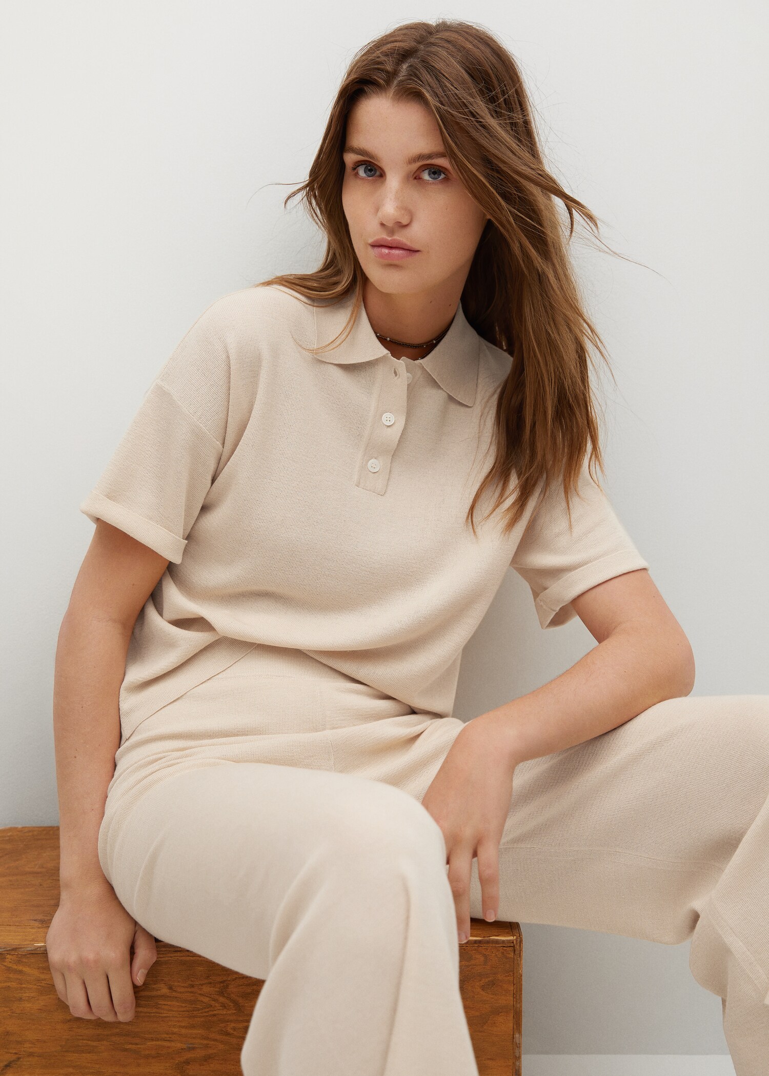 Úpletové kalhoty culottes - Detail zboží 2