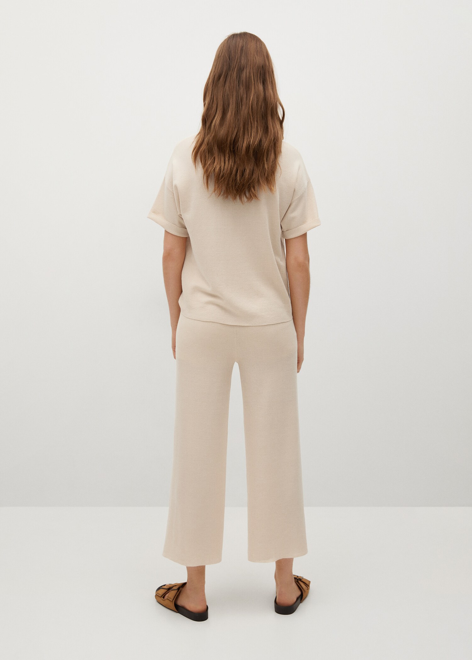 Úpletové kalhoty culottes - Zadní strana zboží