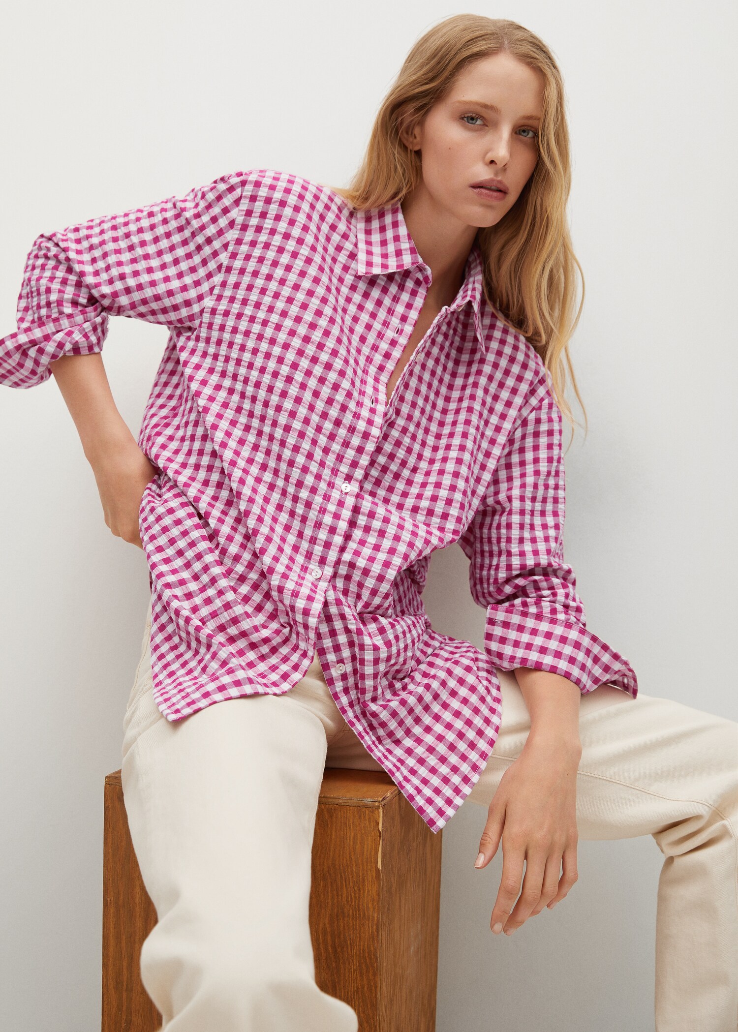 Camisa oversize cuadros  - Detalle del artículo 3