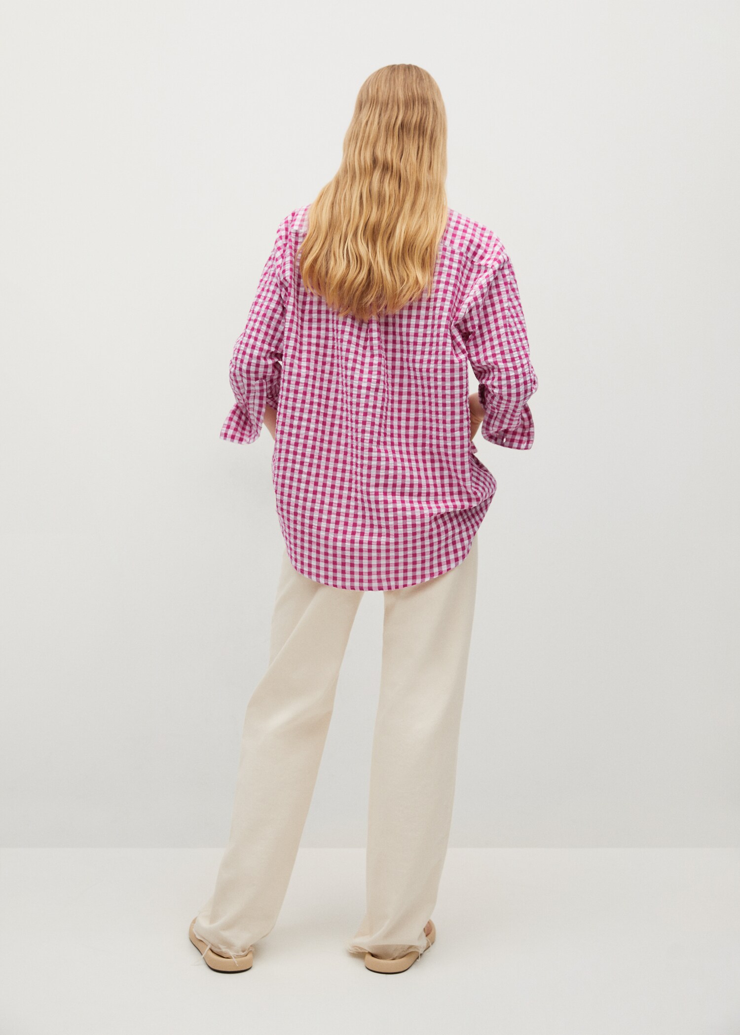 Camisa oversize cuadros  - Reverso del artículo