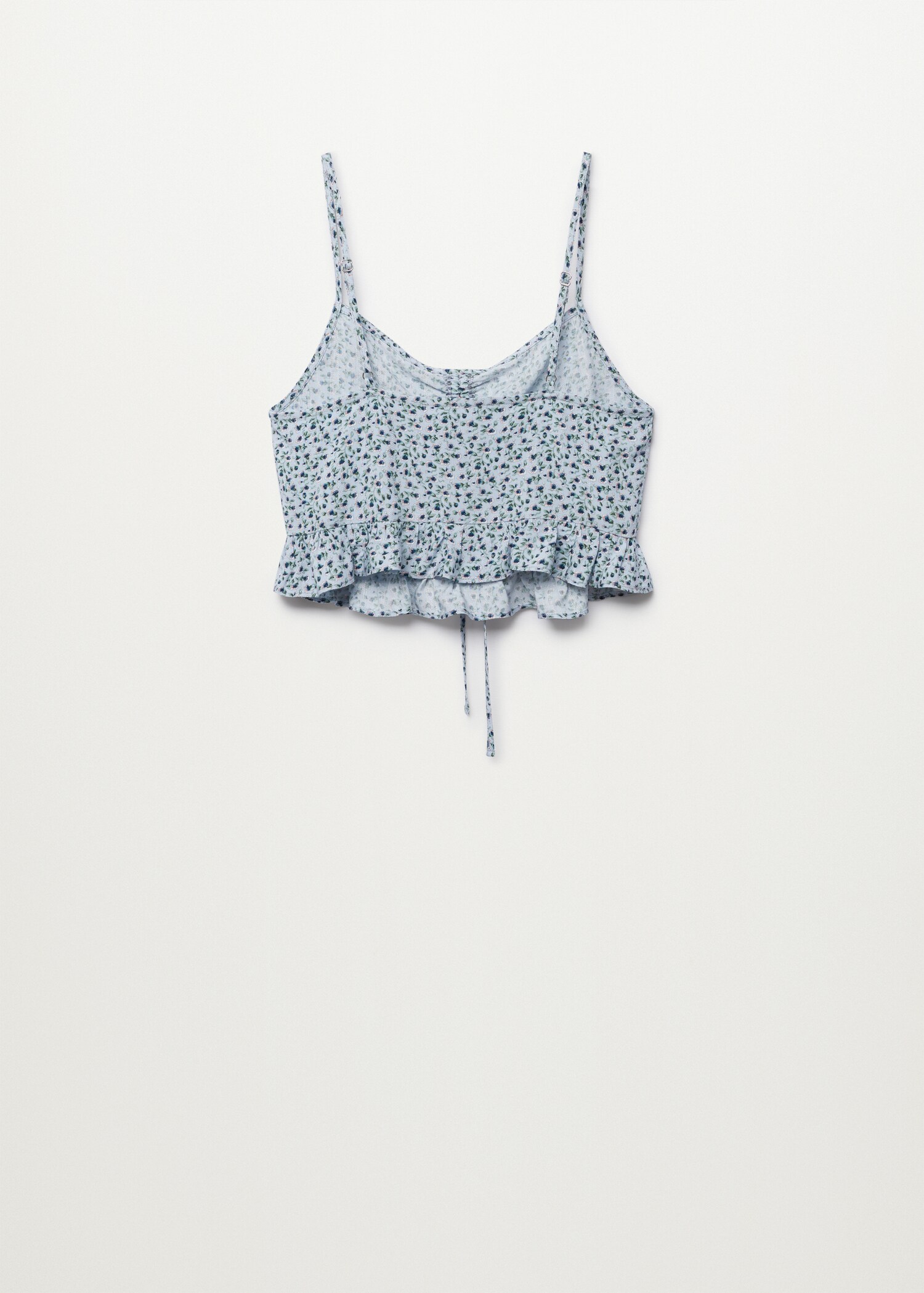 Top estampado floral - Reverso del artículo