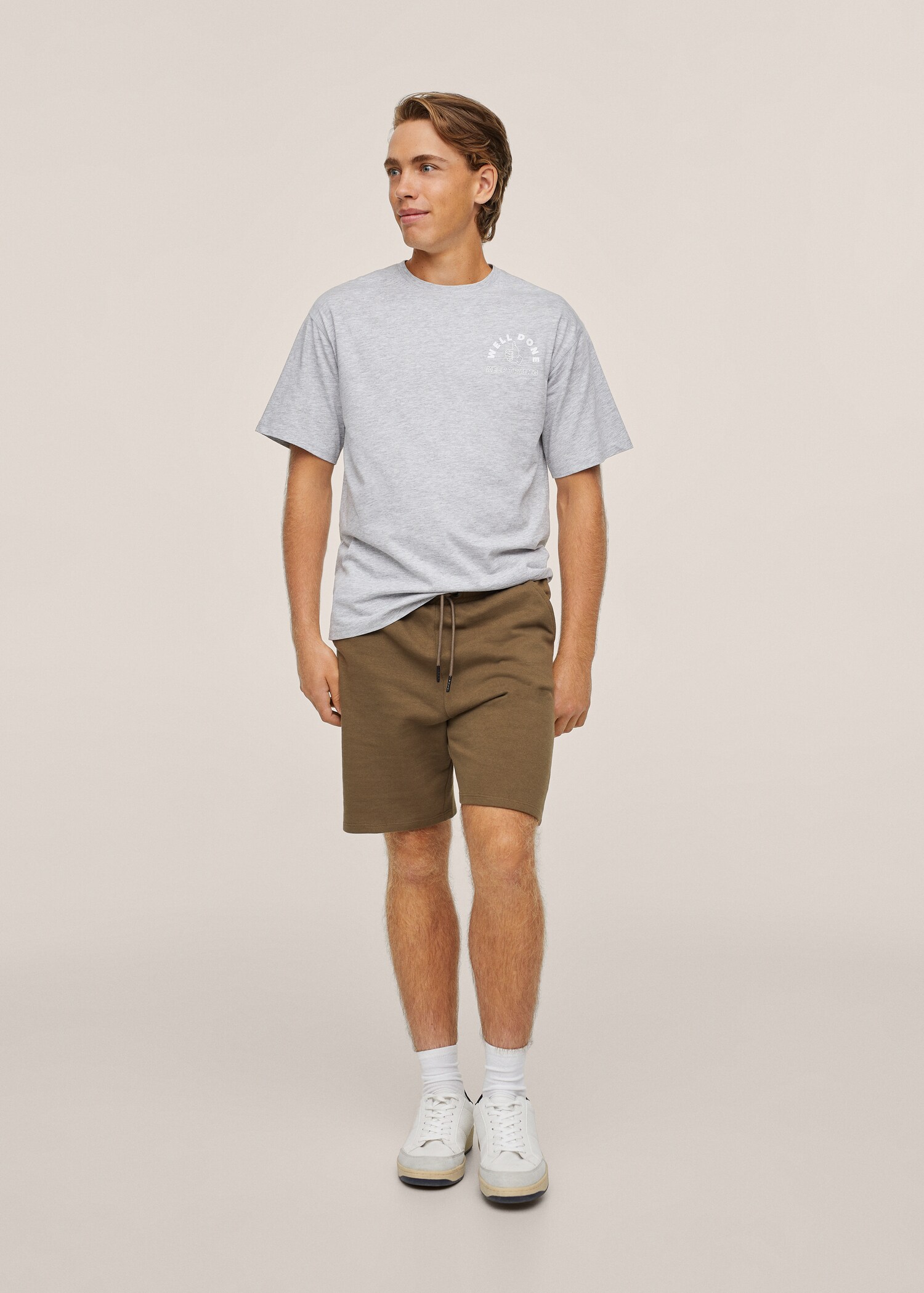 Bermudas jogger algodón - Plano medio