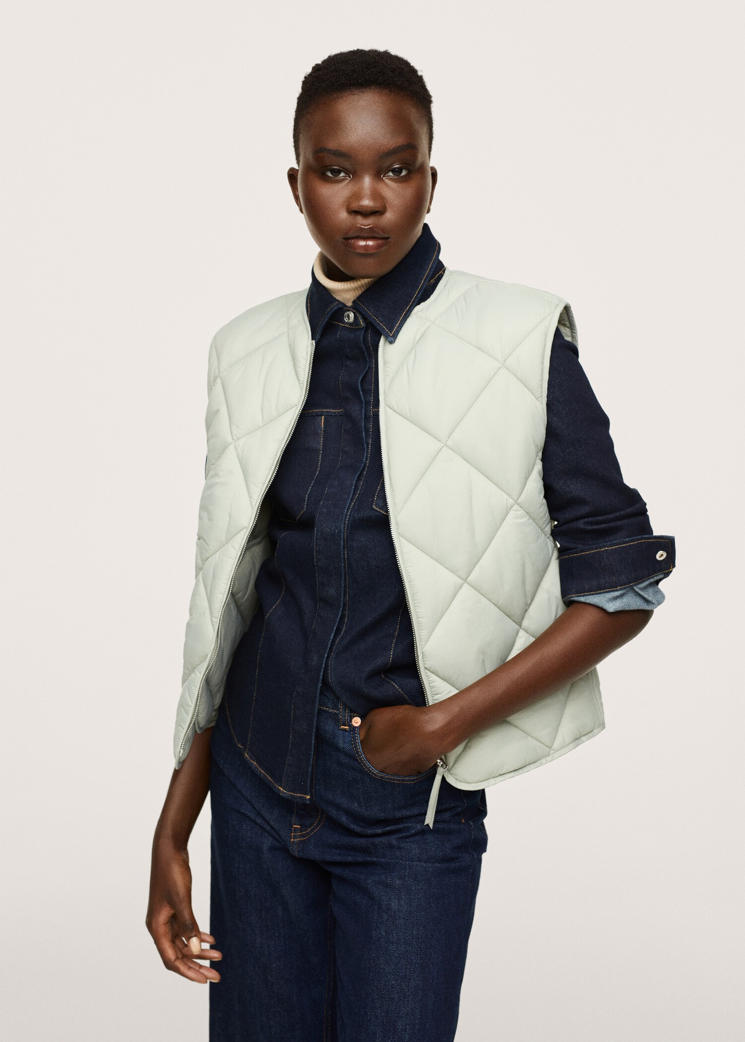 Ultra-light zip vest - Medium plane