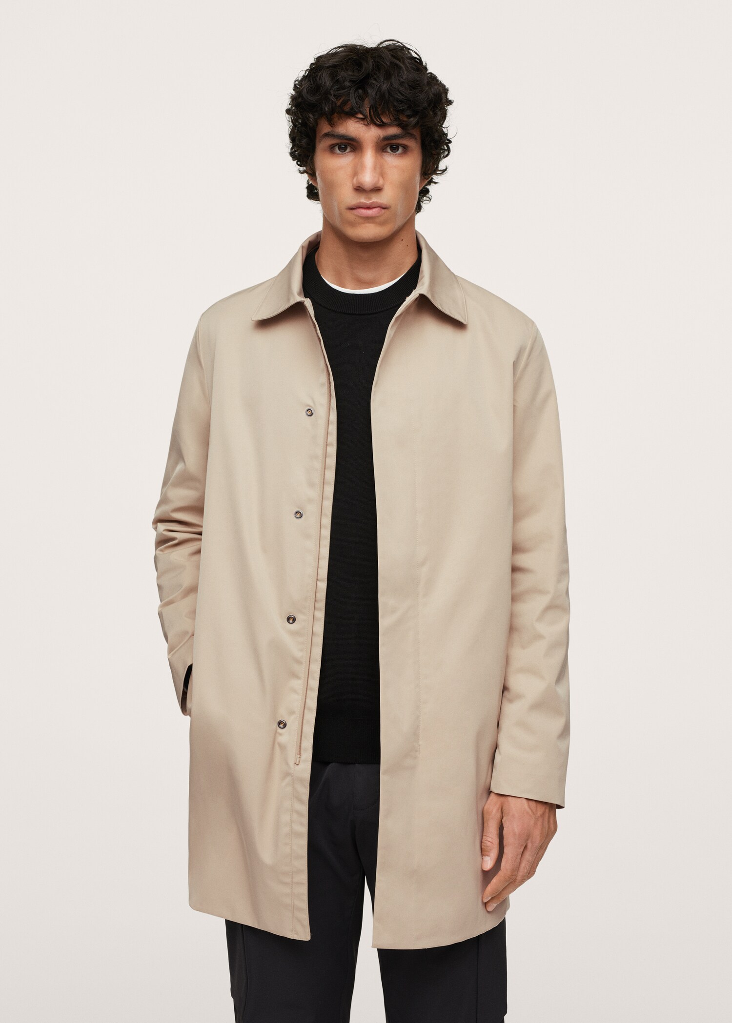 Long water repellent trench - Medium plane