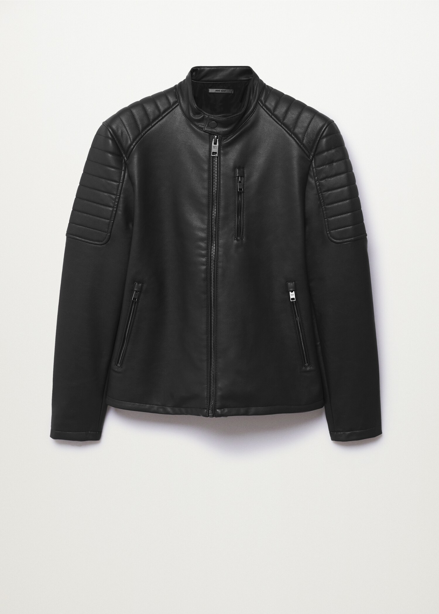 Bunda biker koženého vzhledu - Zboží bez modelu