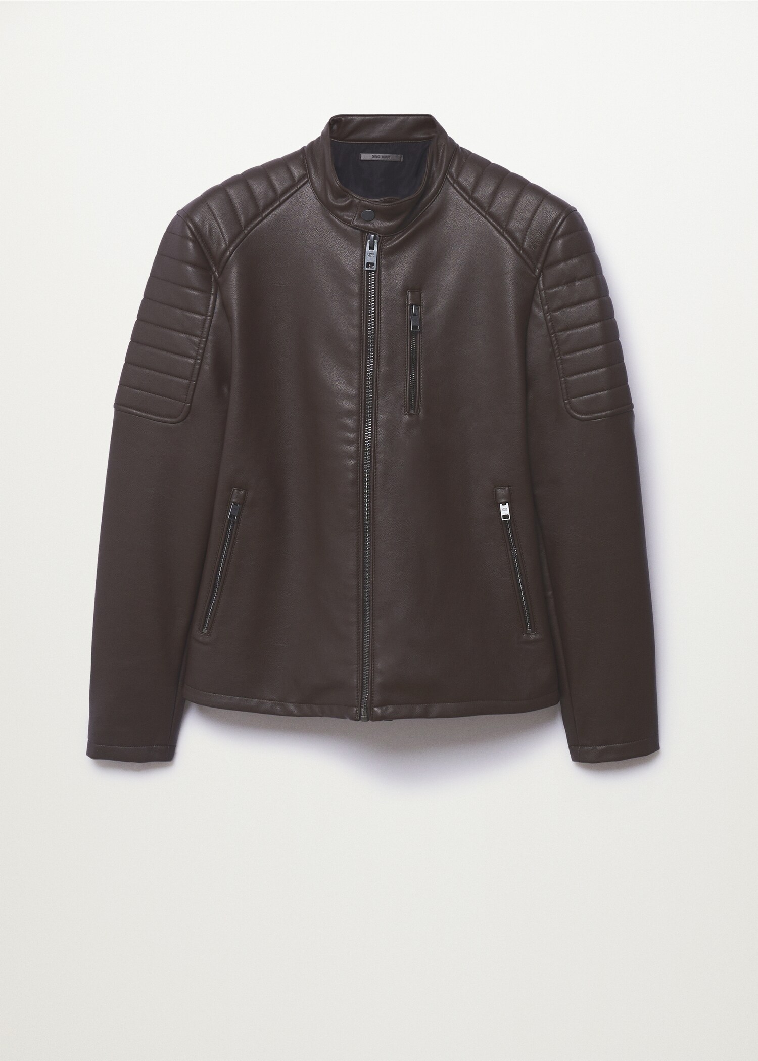 Bunda biker koženého vzhledu - Zboží bez modelu