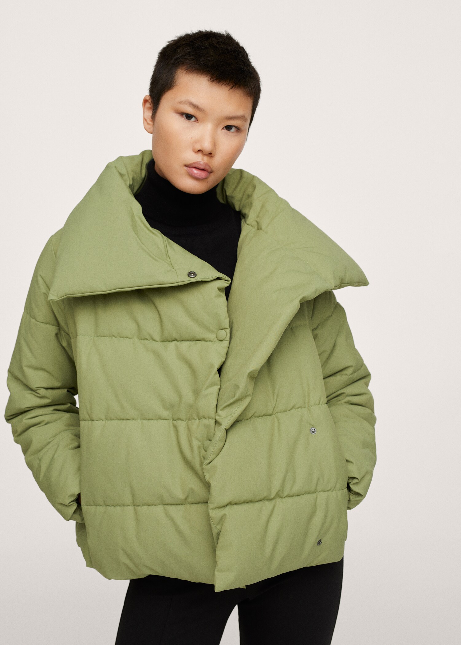 Anorak acolchado impermeable - Plano medio