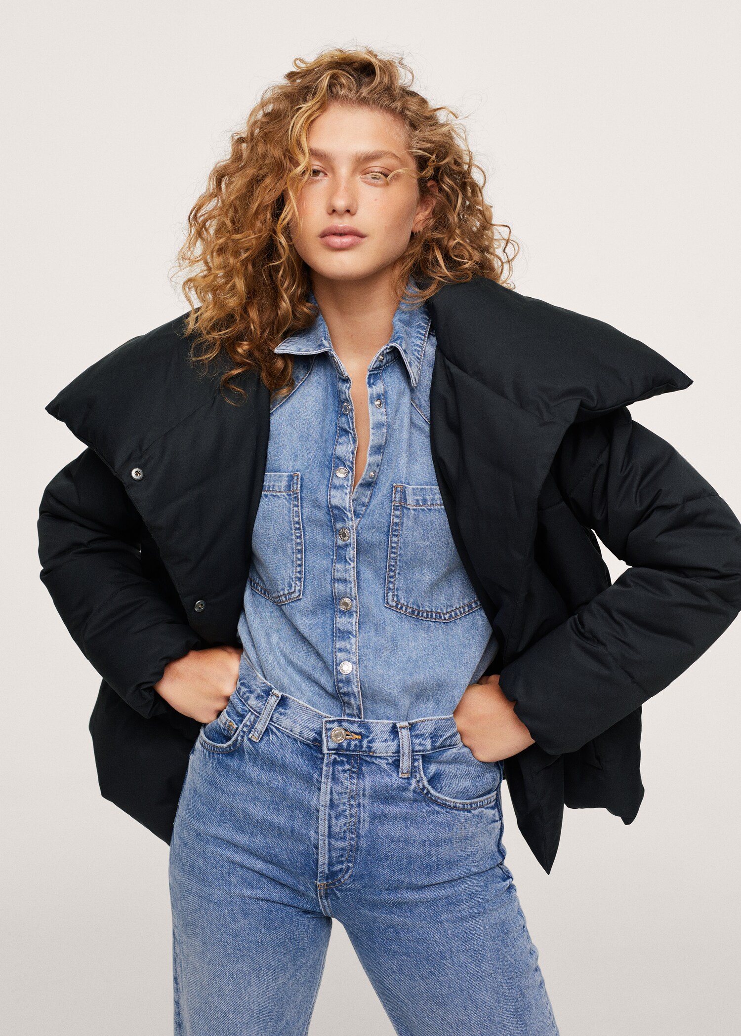 Anorak acolchado impermeable - Plano medio
