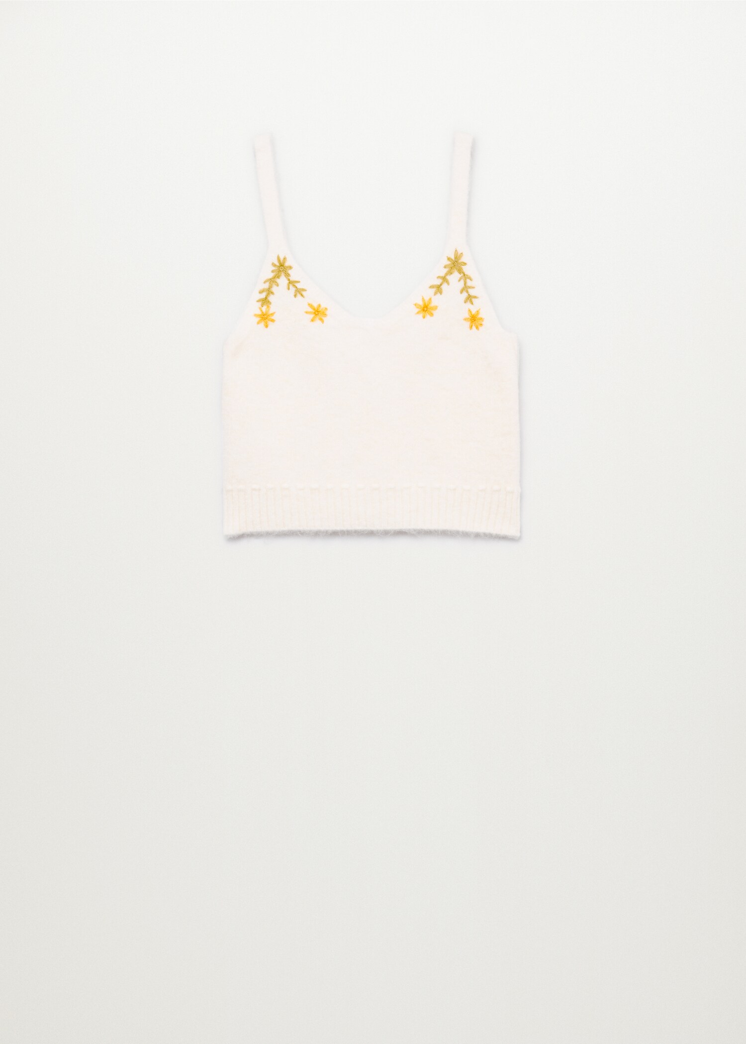 Flowers knitted cropped top - Article without model