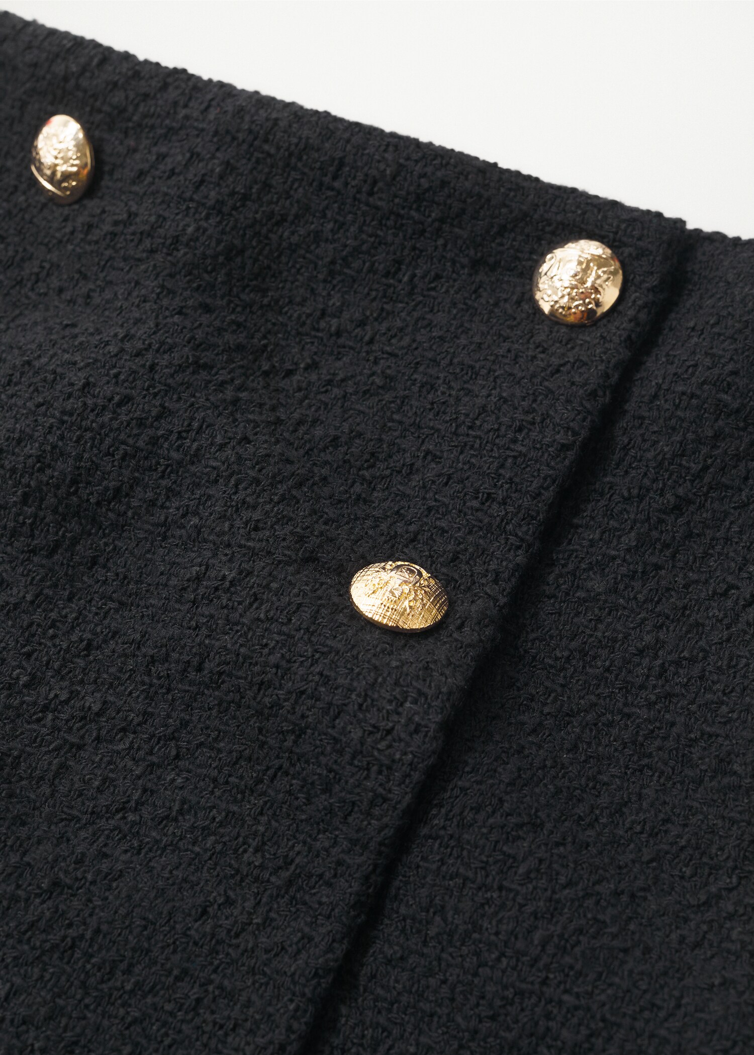 Tvídová mini sukně s knoflíky - Detail zboží 8