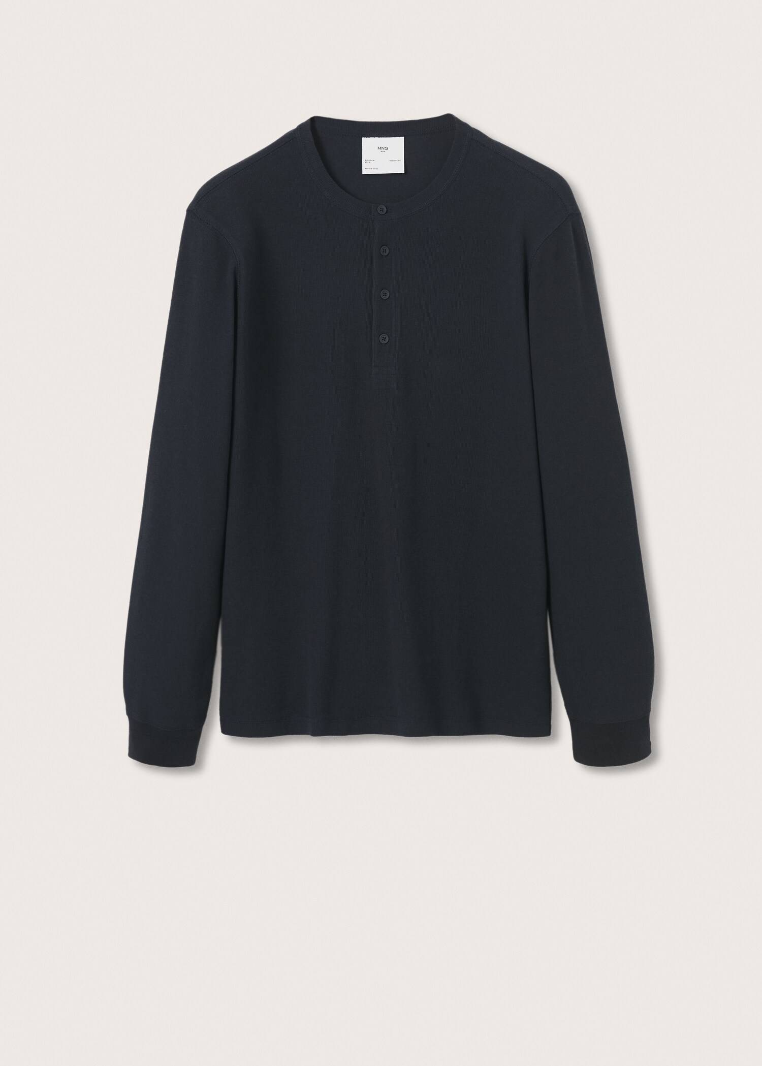 Camiseta manga larga cuello panadero - Artículo sin modelo