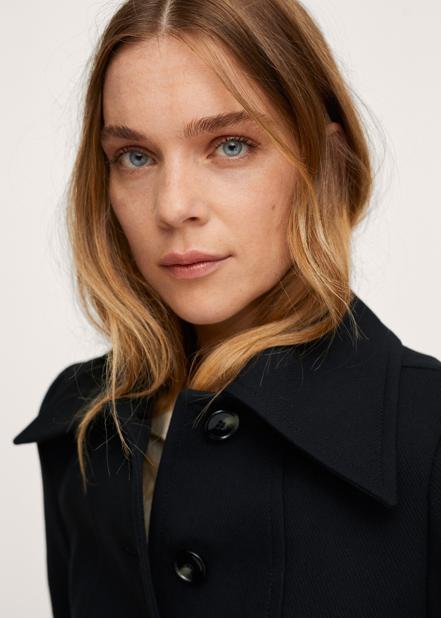 Buttoned cotton coat - Woman | MANGO OUTLET USA