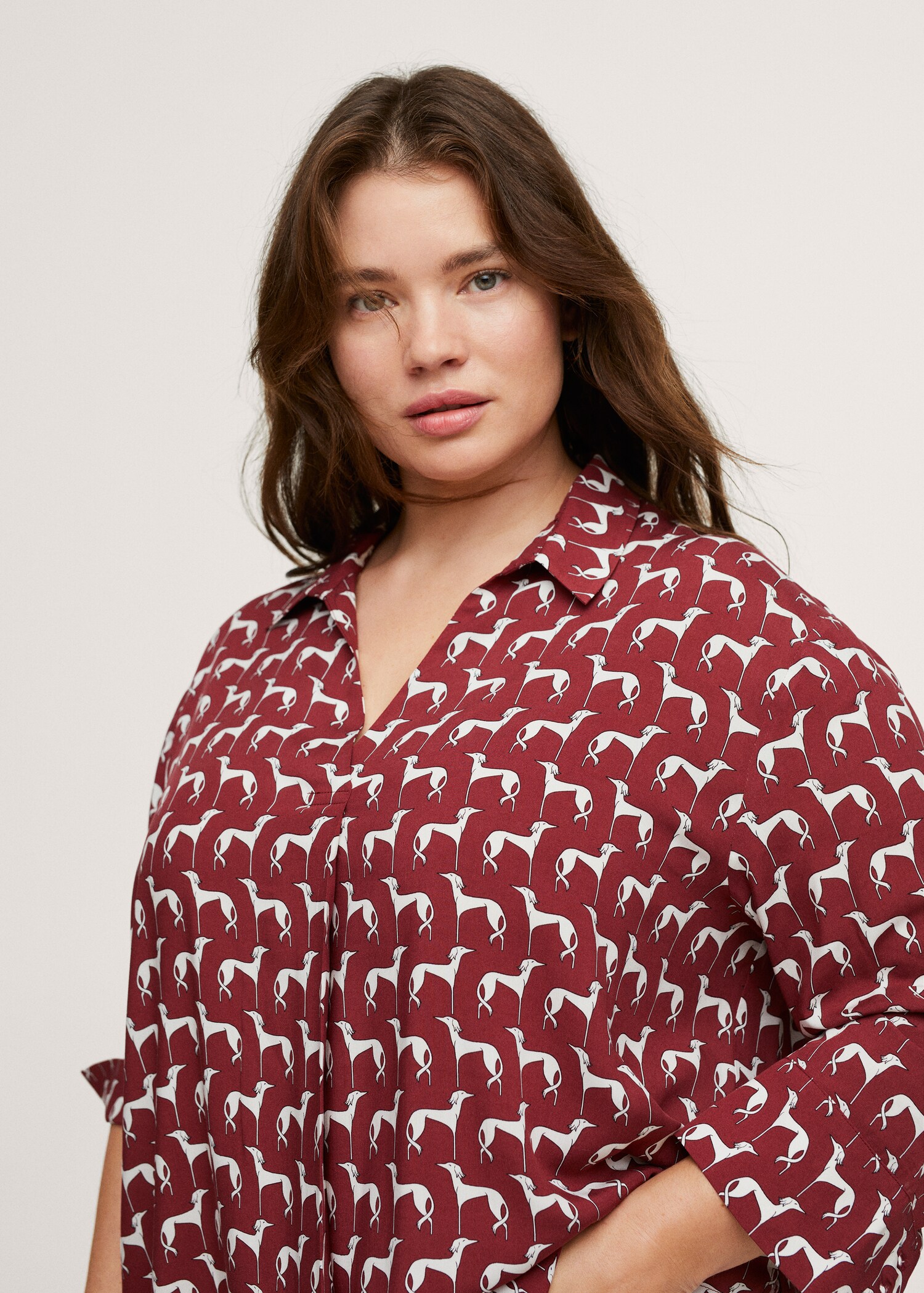 Blusa fluida estampada - Detalle del artículo 1