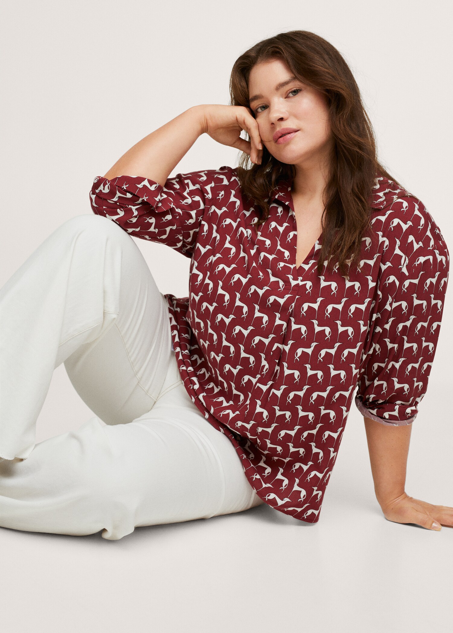 Blusa fluida estampada - Detalle del artículo 2
