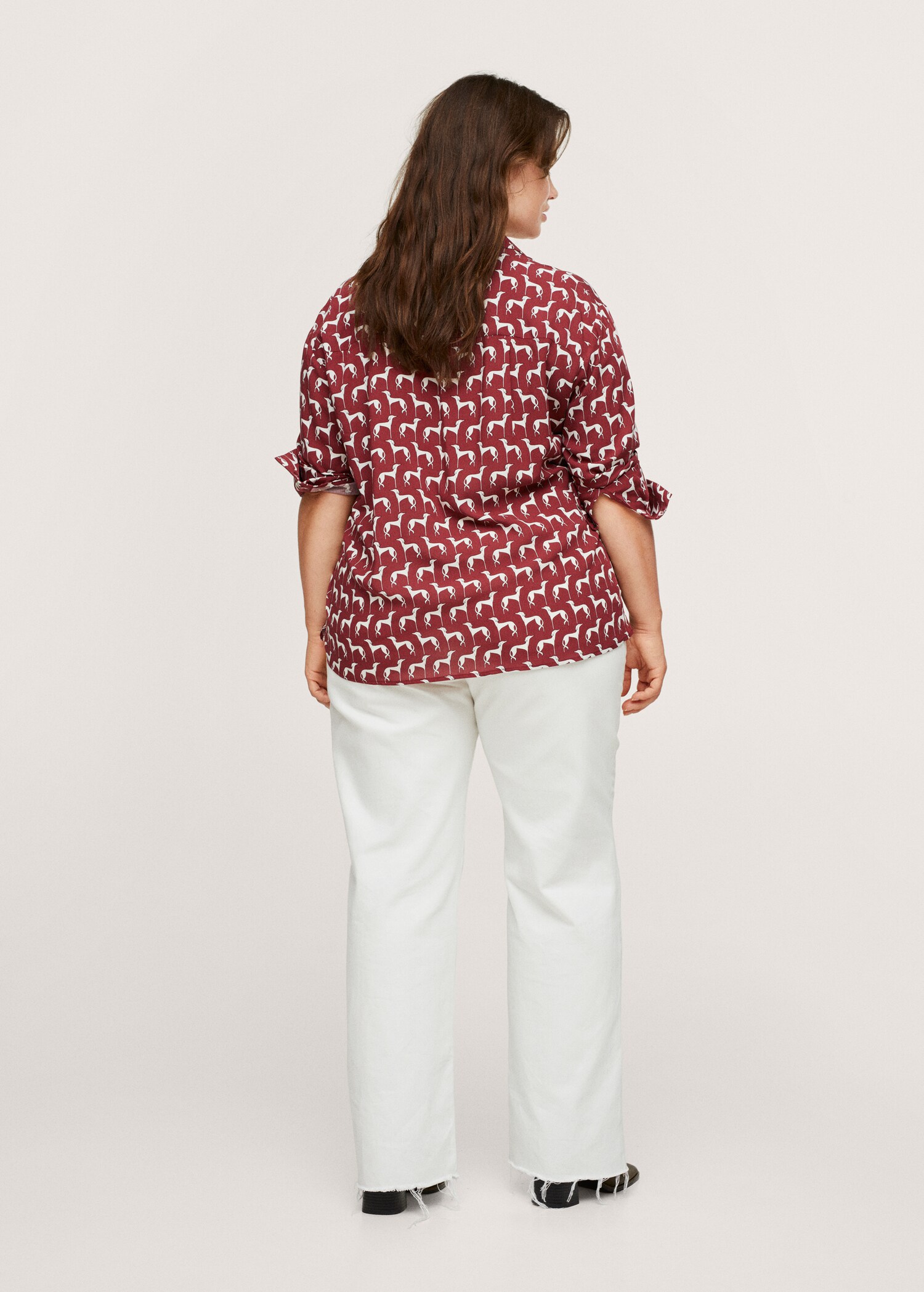 Blusa fluida estampada - Reverso del artículo