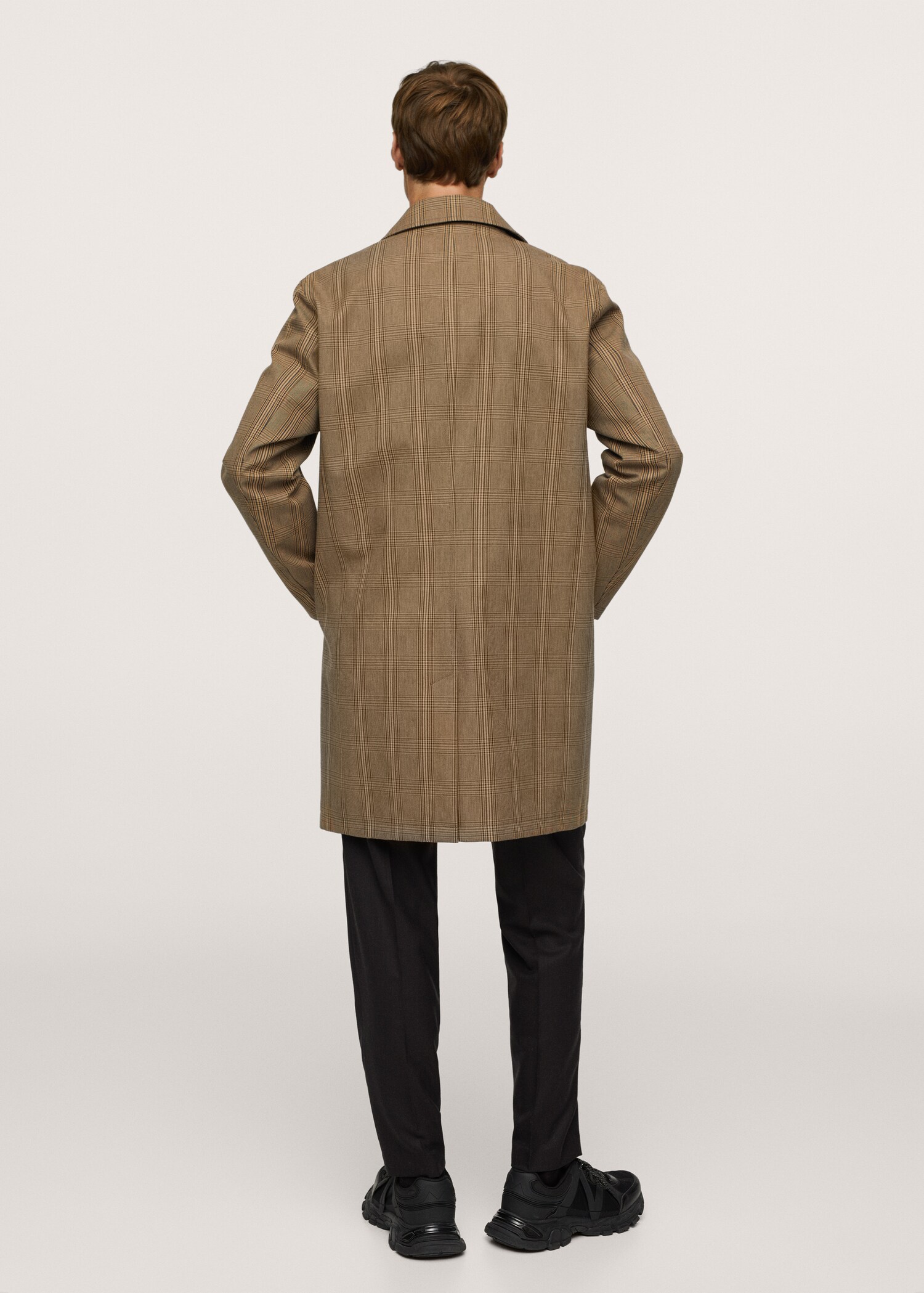 Trench algodón cuadros  - Reverso del artículo