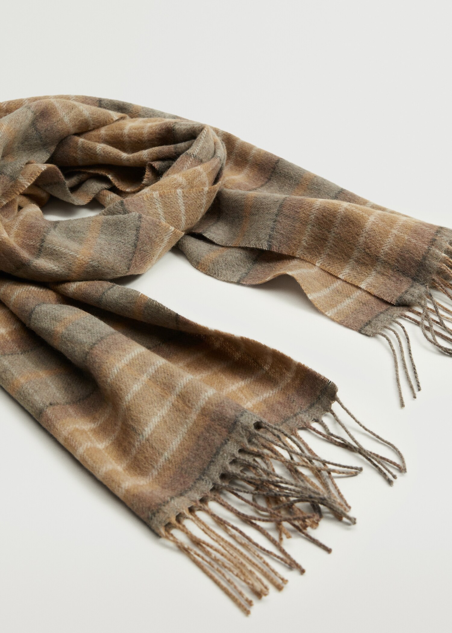 Woollen check scarf - Details of the article 3