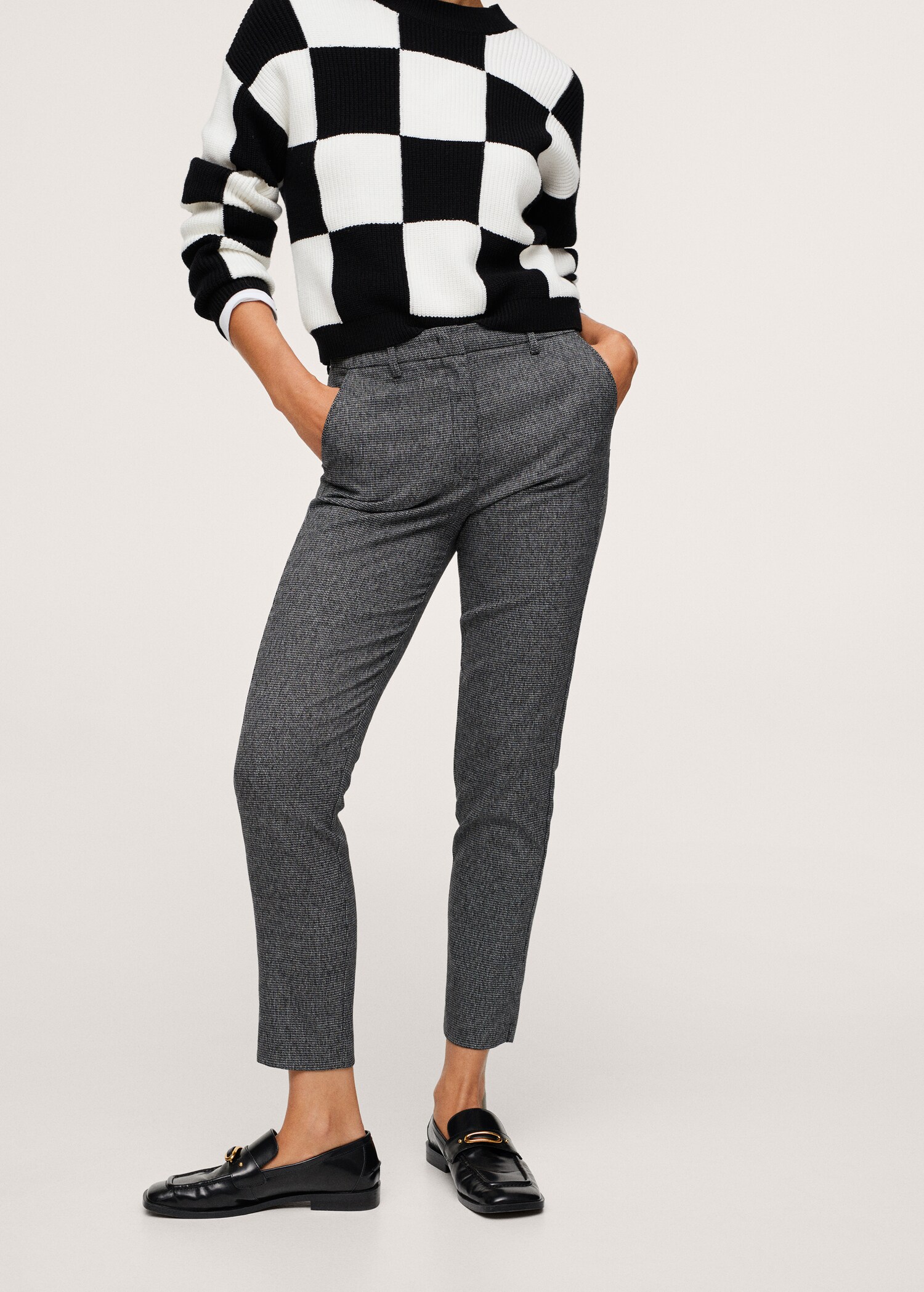 Crop skinny trousers - Medium plane