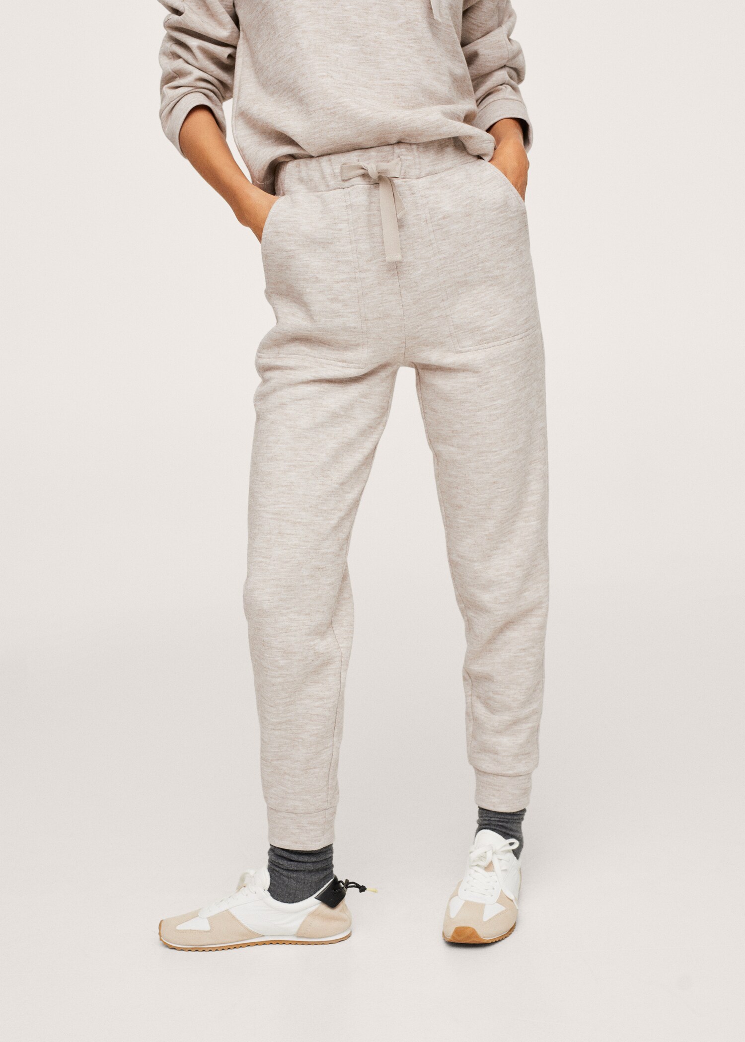 Pantalón jogger jaspeado - Plano medio